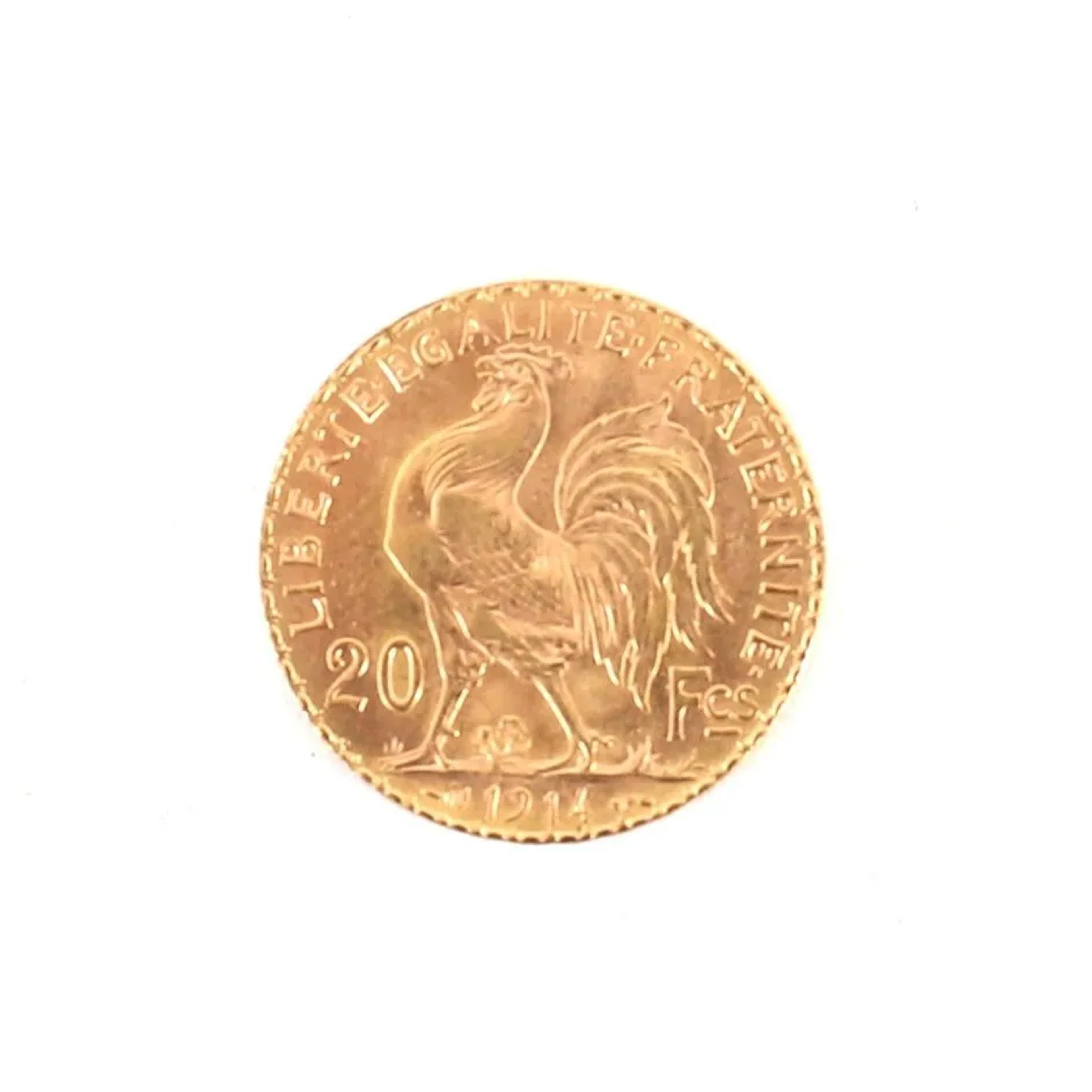 1914 20-FRANC GOLD COIN WITH ROOSTER - Lot 61