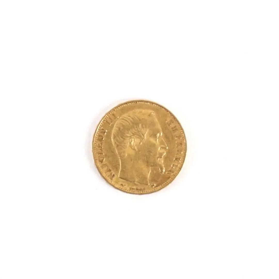 20 FRANCS NAPOLEON III GOLD COIN, 1858 - Lot 70