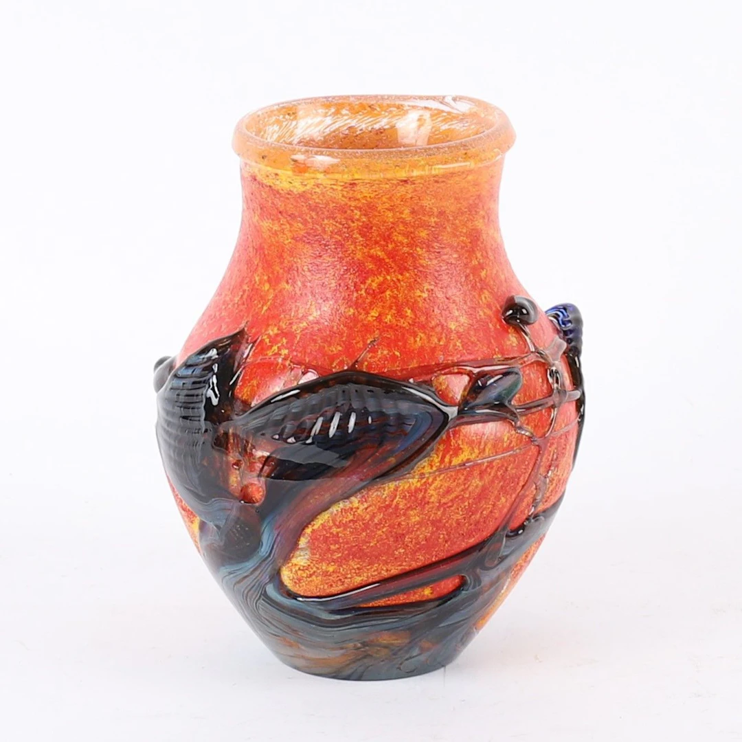 MARMOREAN GLASS VASE by Jean-Claude NOVARO (1943-2014) - Lot 205