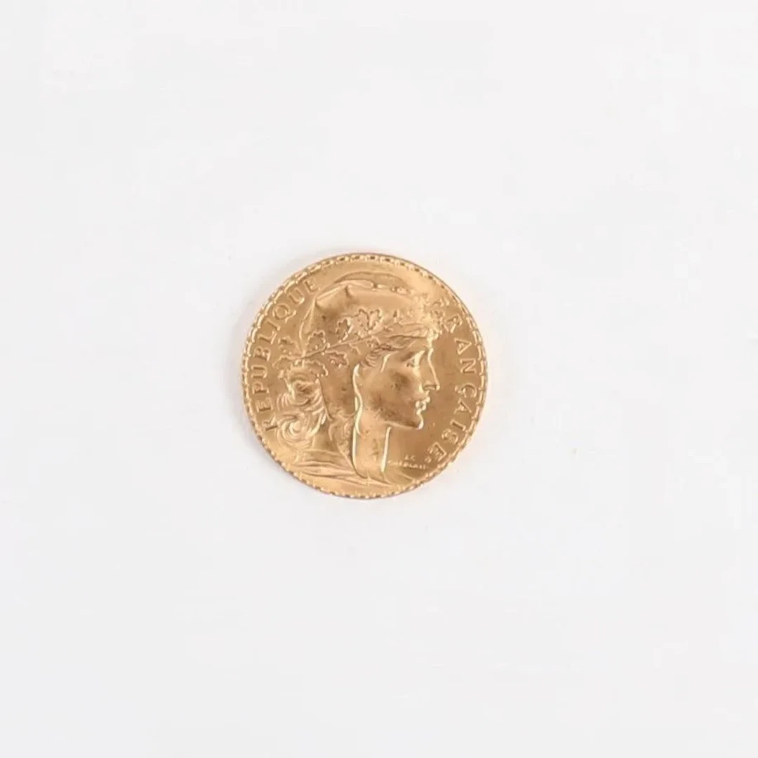1909 20-FRANC GOLD COIN WITH ROOSTER - Lot 55