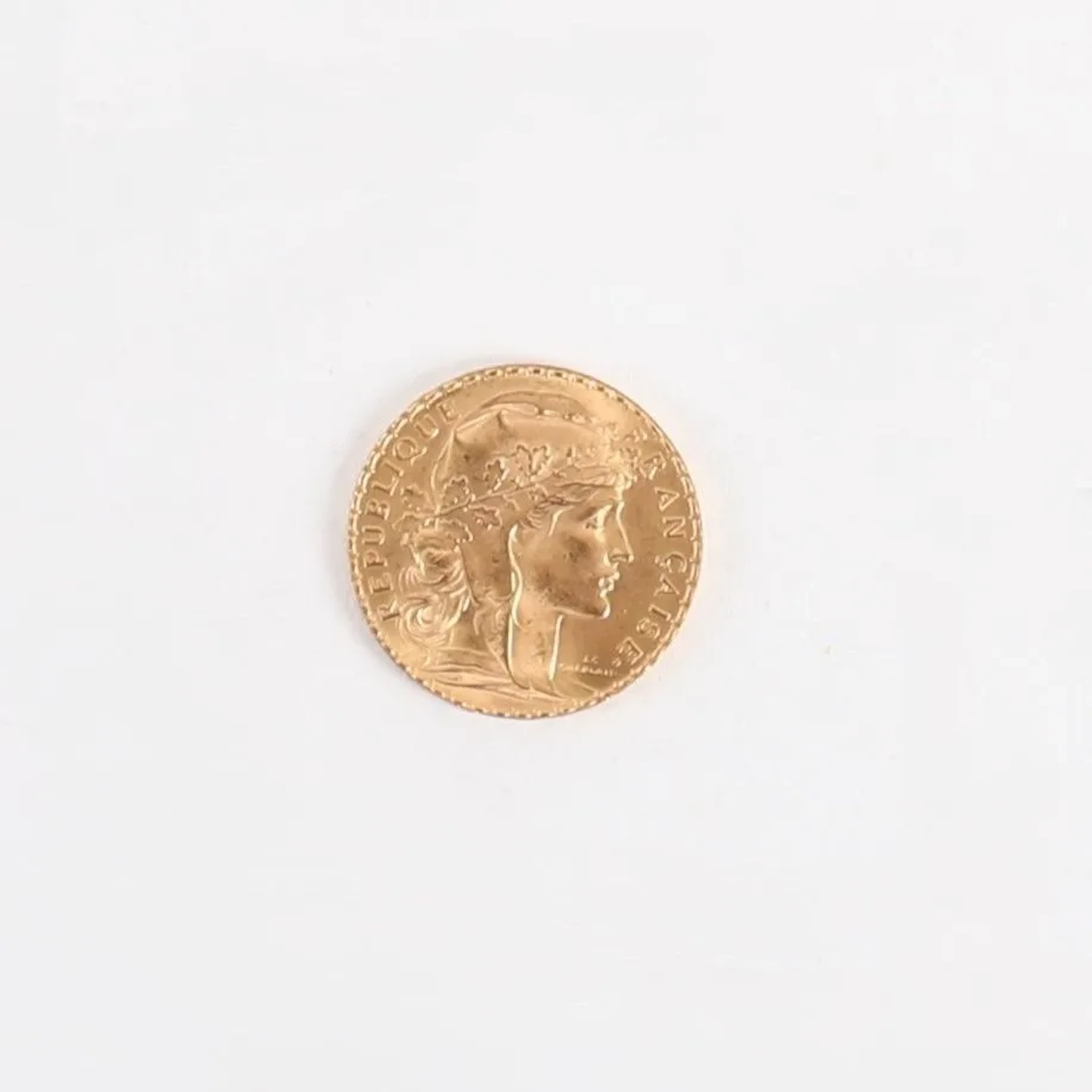 1909 20-FRANC GOLD COIN WITH ROOSTER - Lot 55