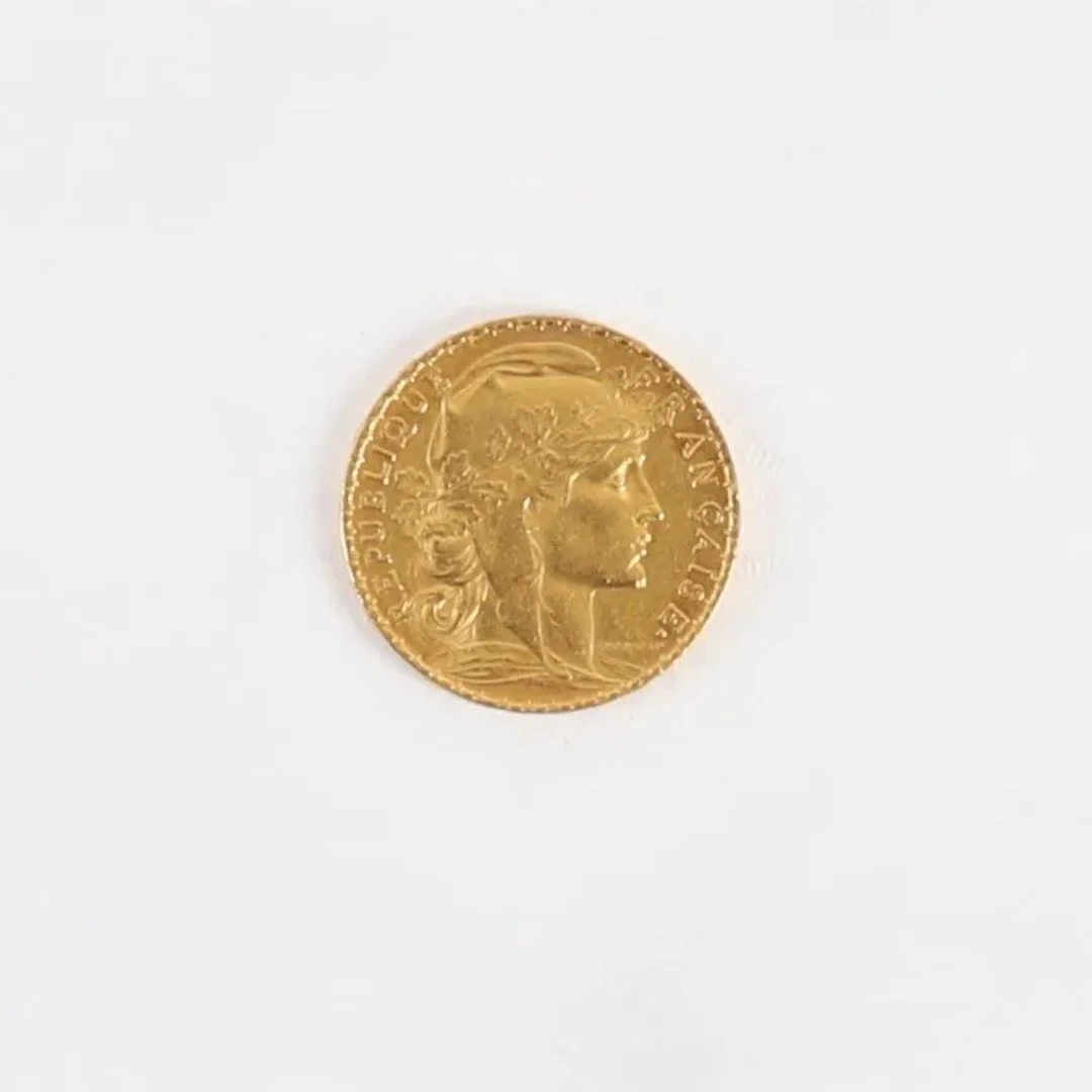 20-FRANC GOLD COIN WITH ROOSTER, 1904 - Lot 47
