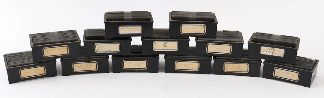 SET OF APPROXIMATELY 290 GLASS PLATES FEATURING THE AUDE, TH - Lot 55