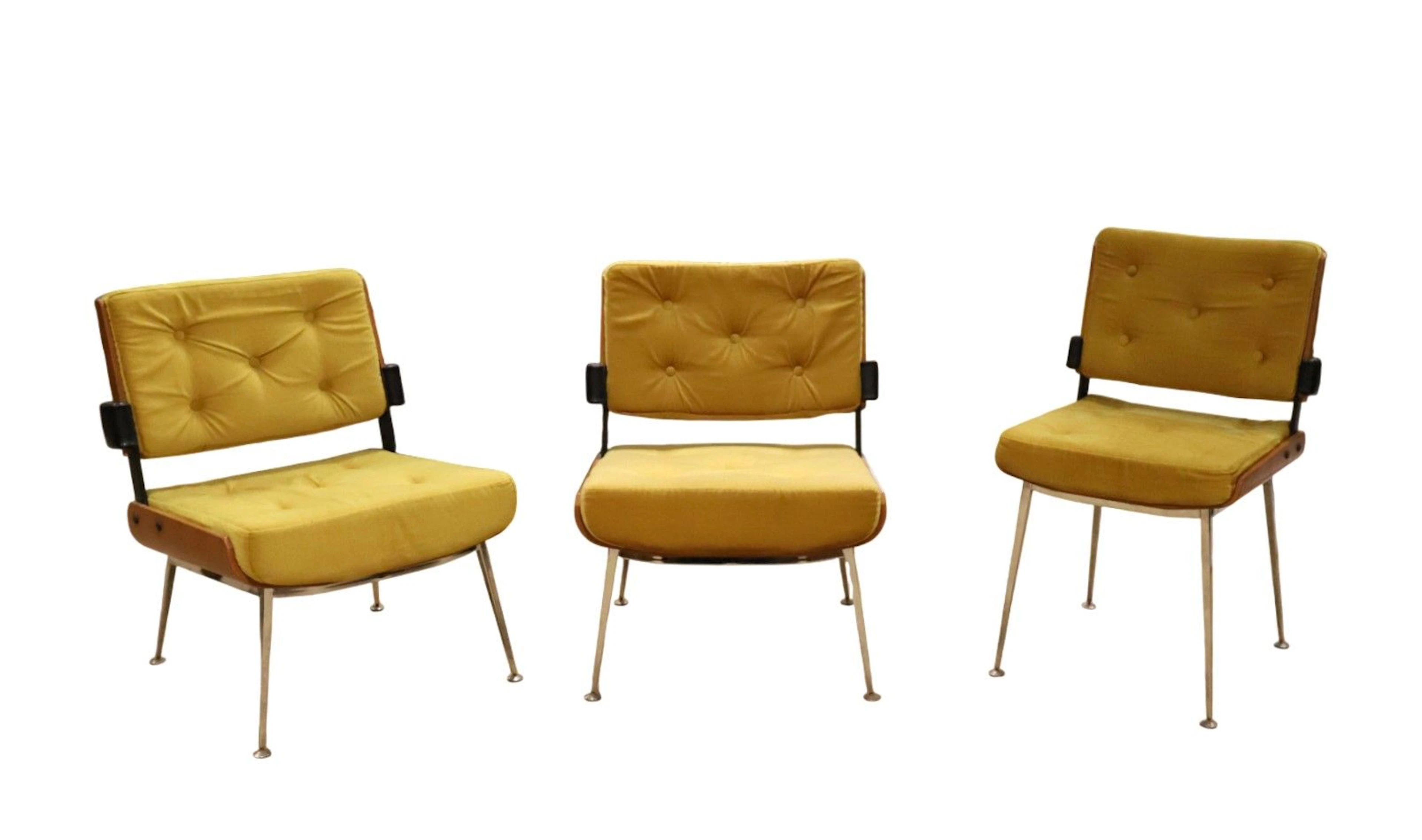 SET OF TWO ARMCHAIRS AND ONE CHAIR, MODEL "704," attributed - Lot 307