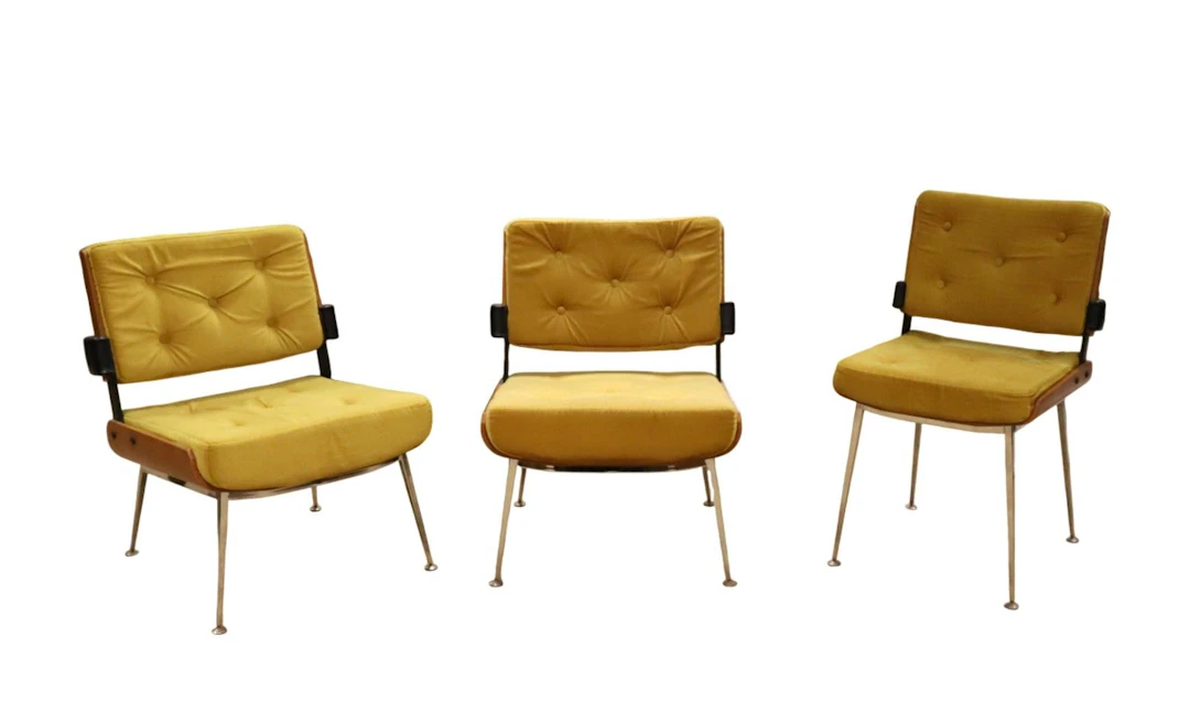 SET OF TWO ARMCHAIRS AND ONE CHAIR, MODEL "704," attributed - Lot 307