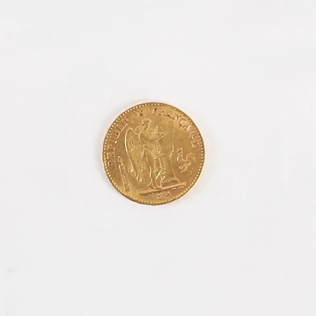 20-FRANC GOLD COIN, GENIUS, THIRD REPUBLIC, 1895 - Lot 83