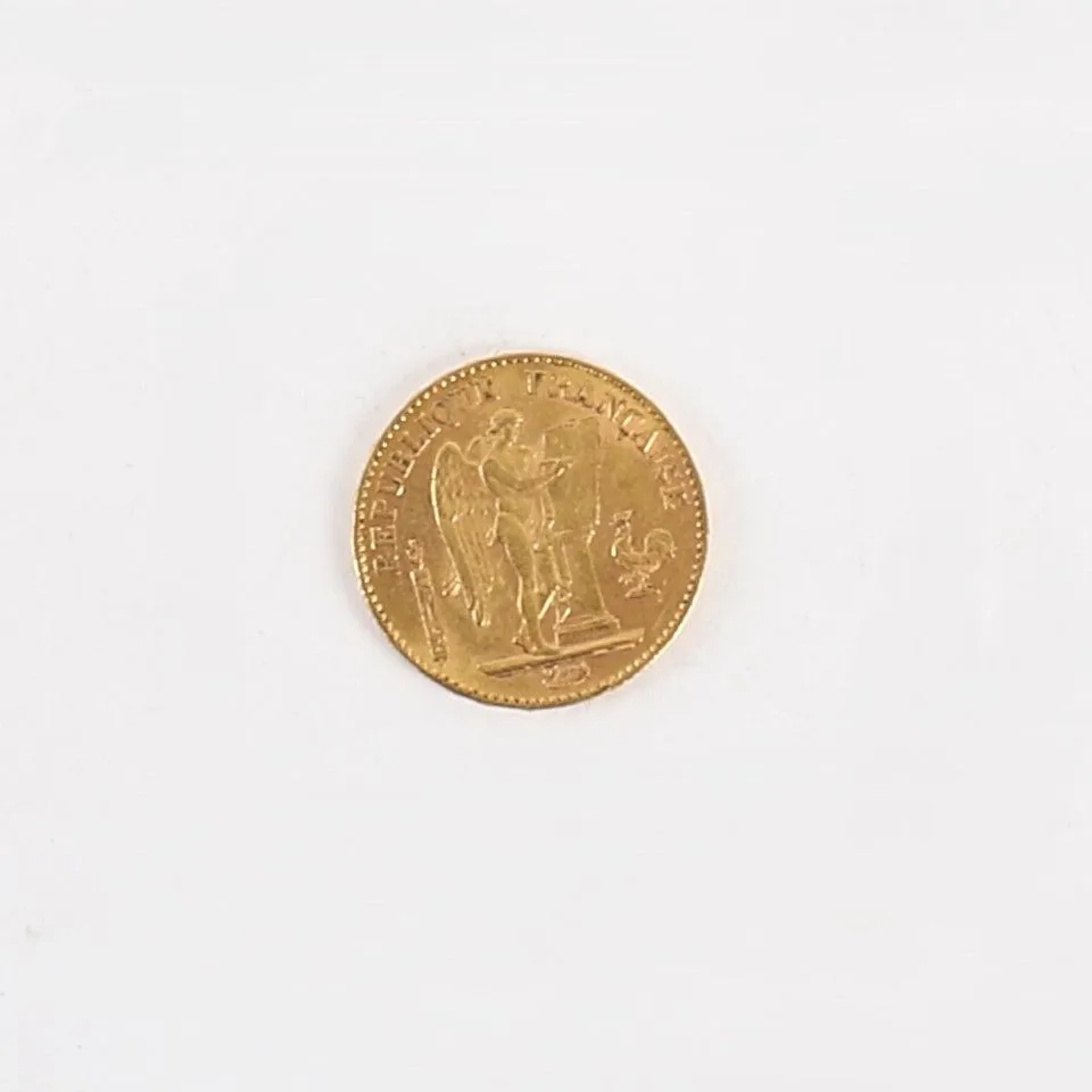 20-FRANC GOLD COIN, GENIUS, THIRD REPUBLIC, 1895 - Lot 83