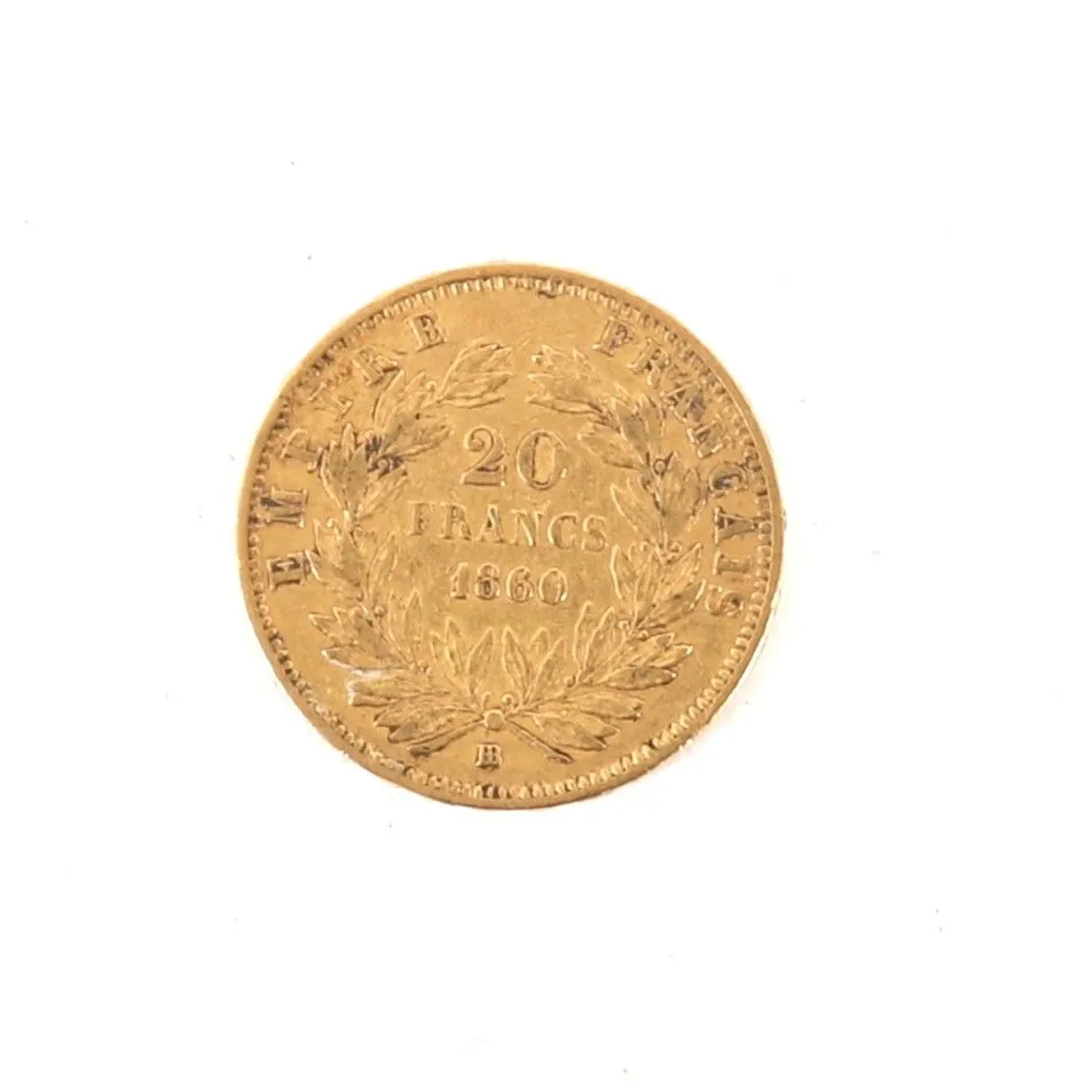 20 FRANCS NAPOLEON III GOLD COIN, 1860 - Lot 74