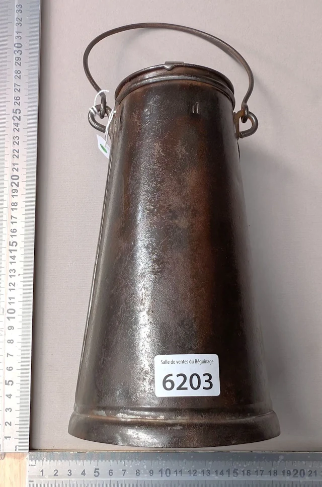 Antique wrought-iron pitcher—see photos for dimensions and condition