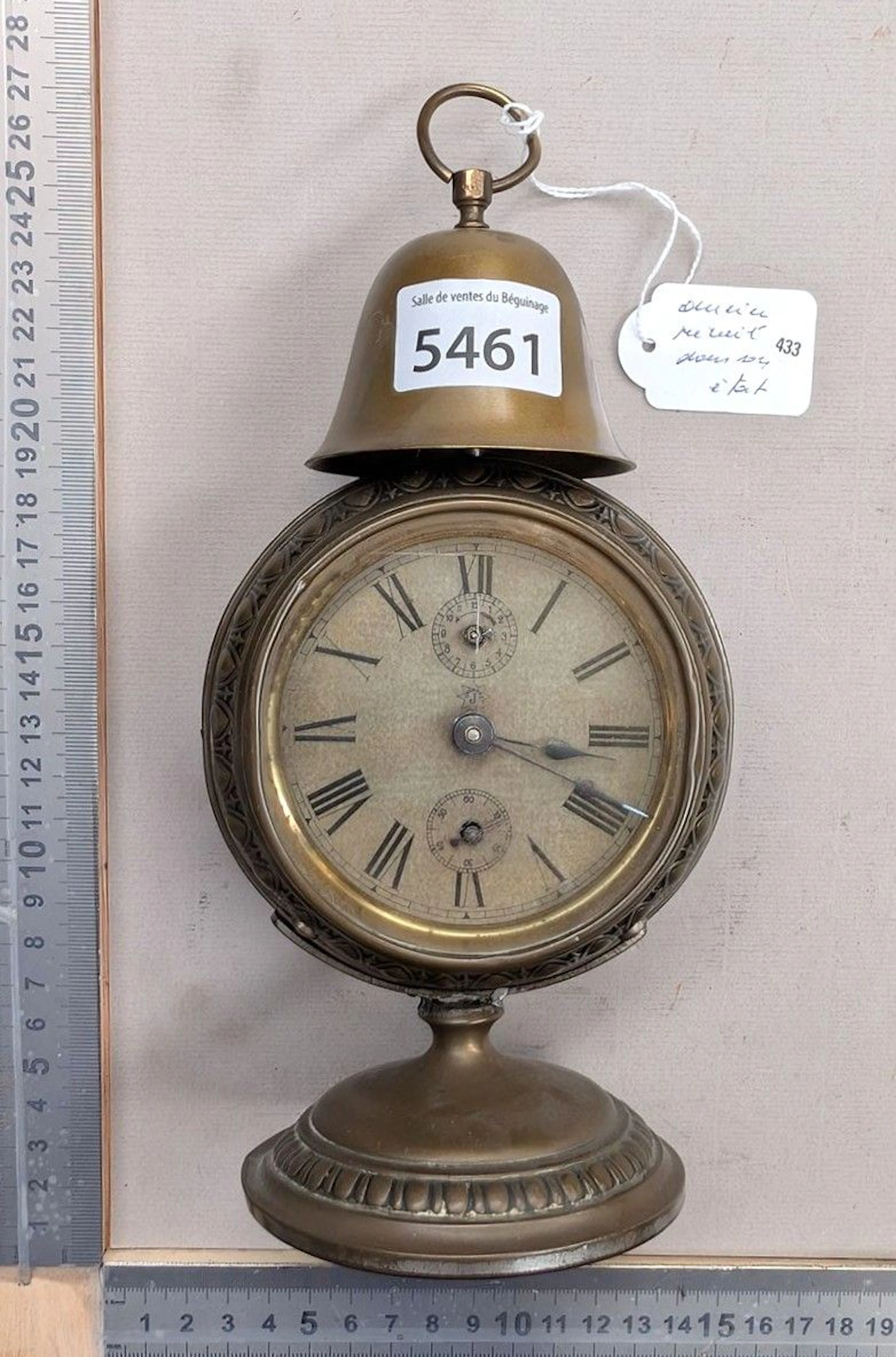 Vintage wooden alarm clocks in their original condition—see photos