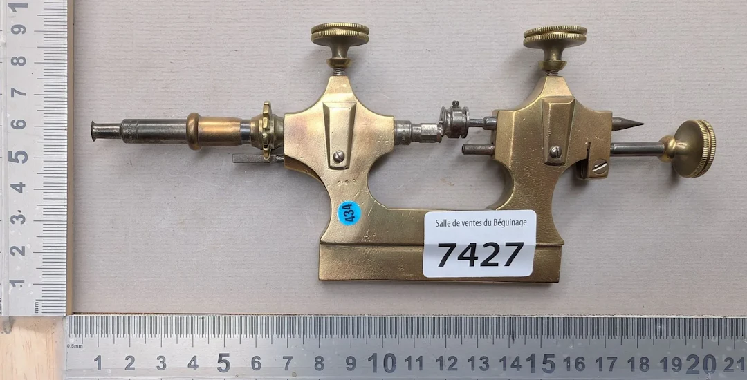 1 antique bronze clockmaker's swivel turret—see photos for dimensions