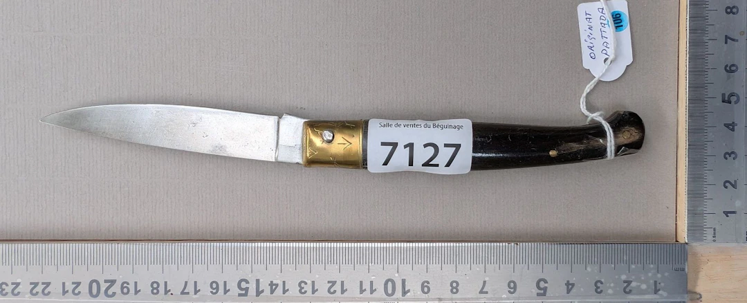 Antique ORIGNAN BATTADA knife—see photos for dimensions and condition