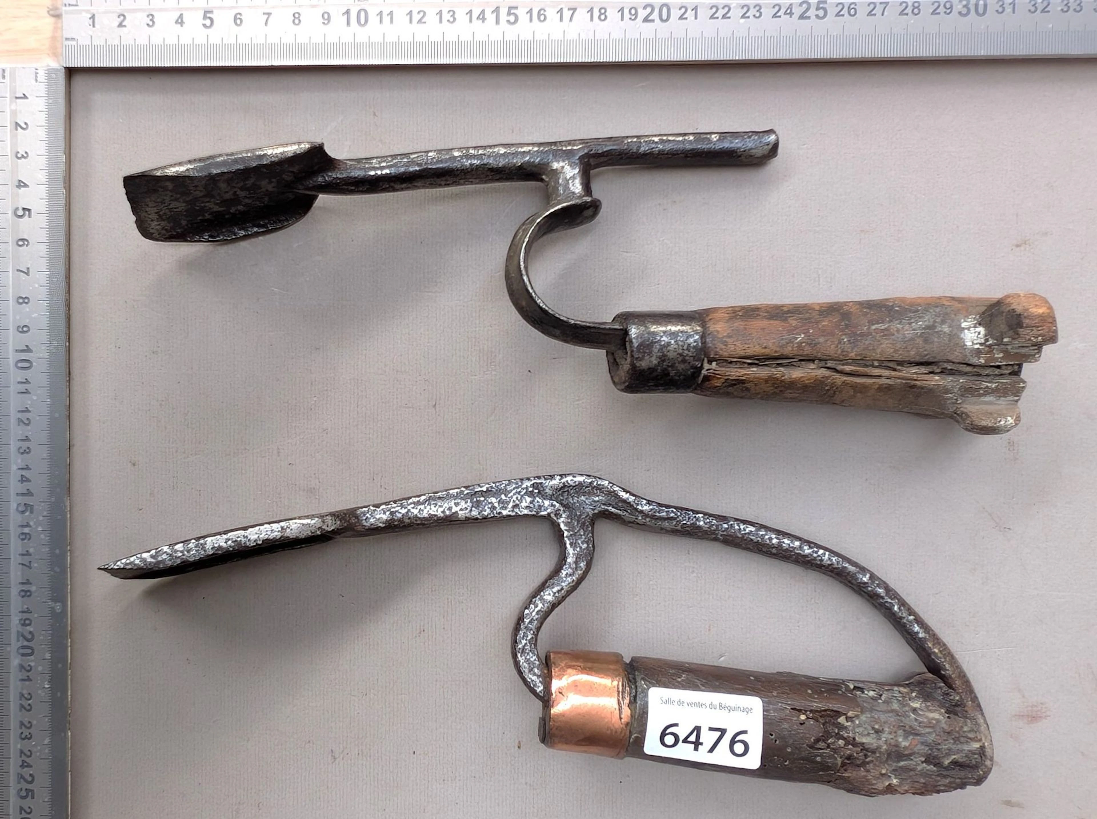 2 antique farrier's anvil blocks in their original condition—see photos