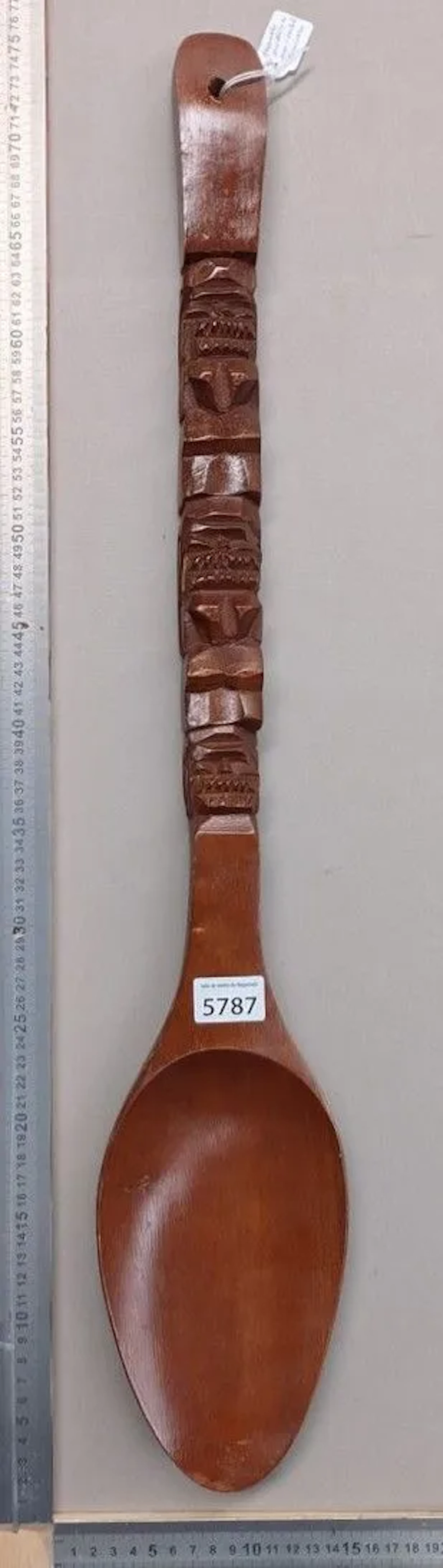 Large decorative wooden spoon—see photos for dimensions and condition