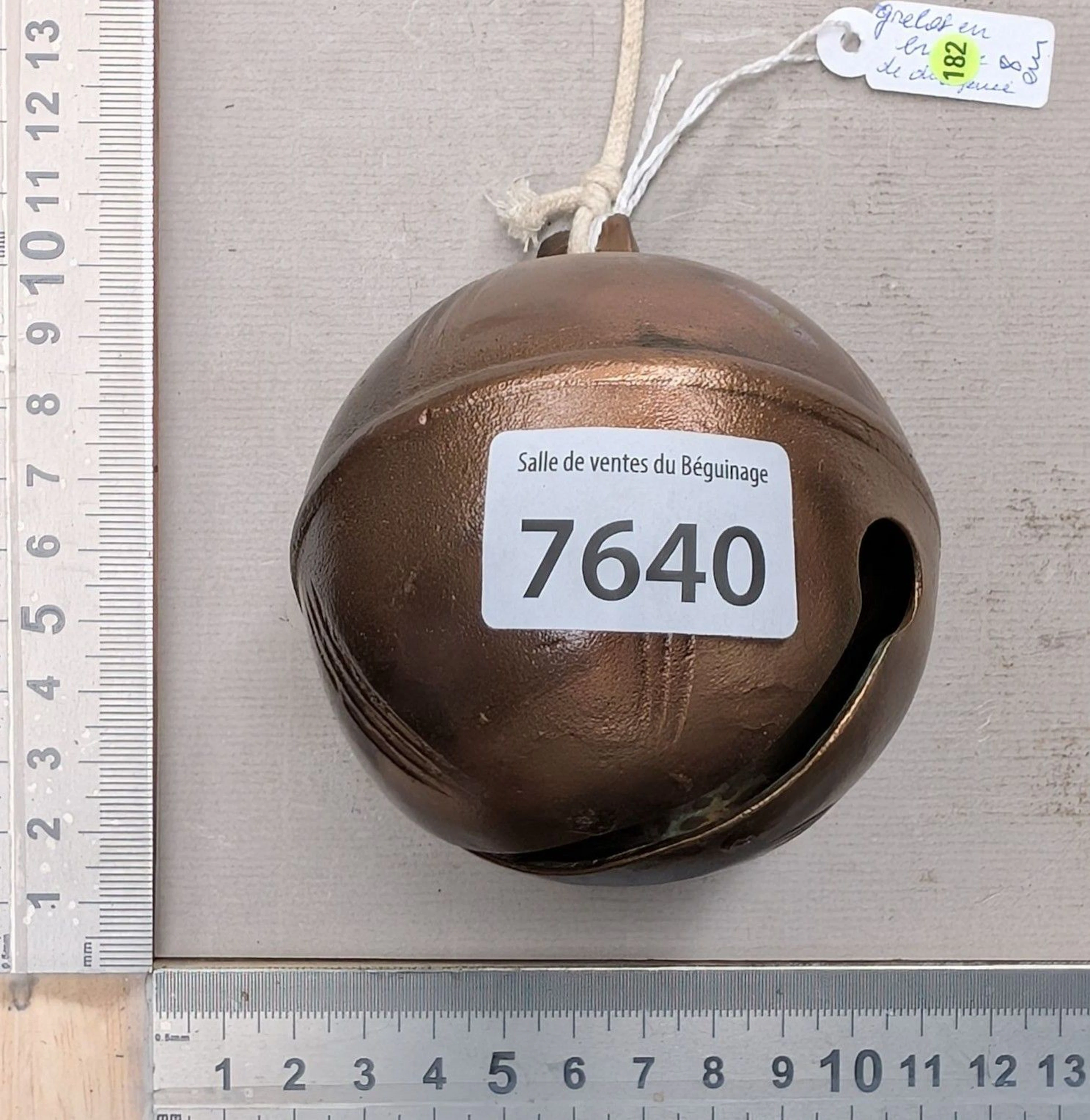 Antique 18th-century bronze carriage bell—see photos for dimensions