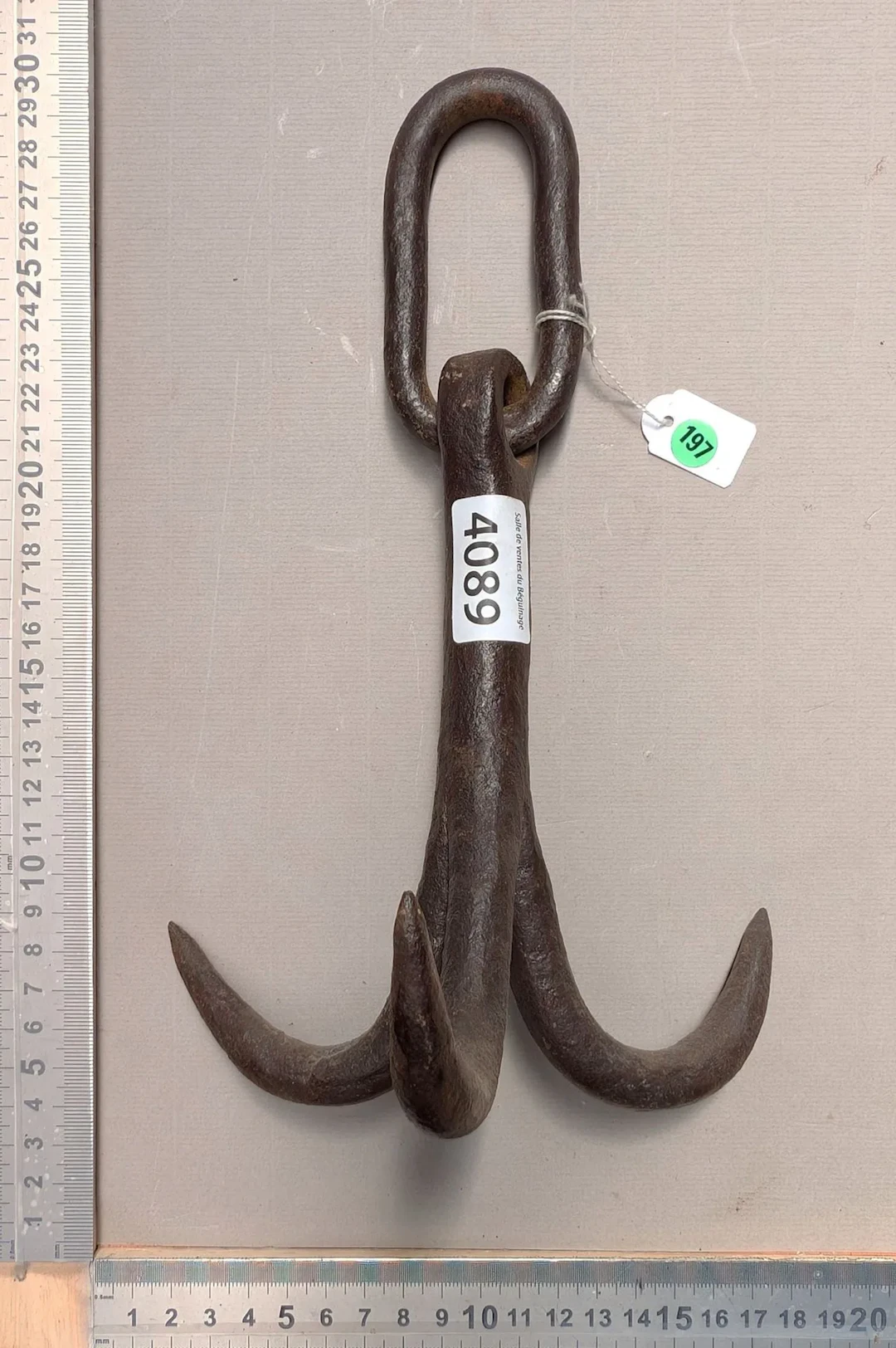 Antique forged grapple - See photos for dimensions and condition