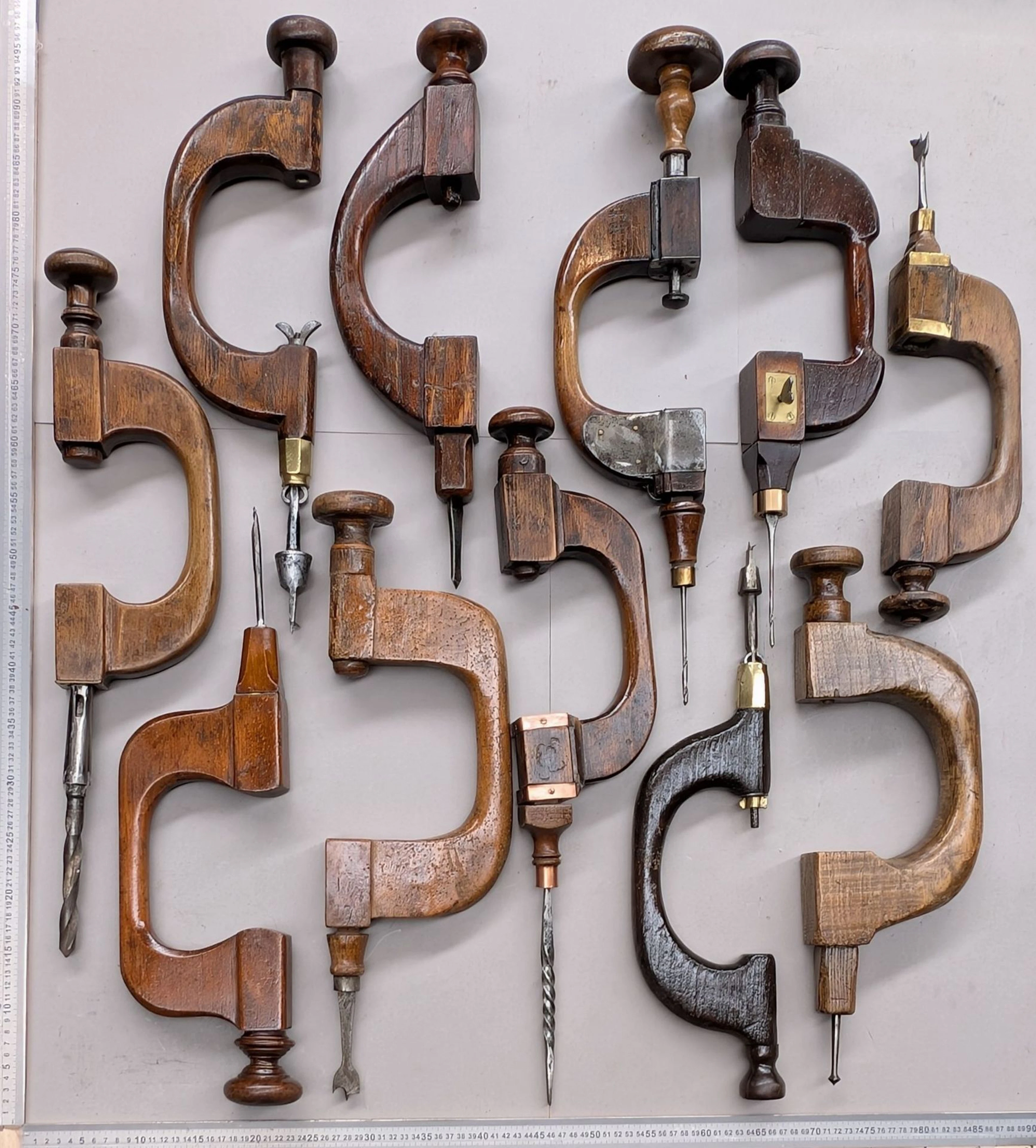 10 wooden crankshafts - See photos for dimensions and condition
