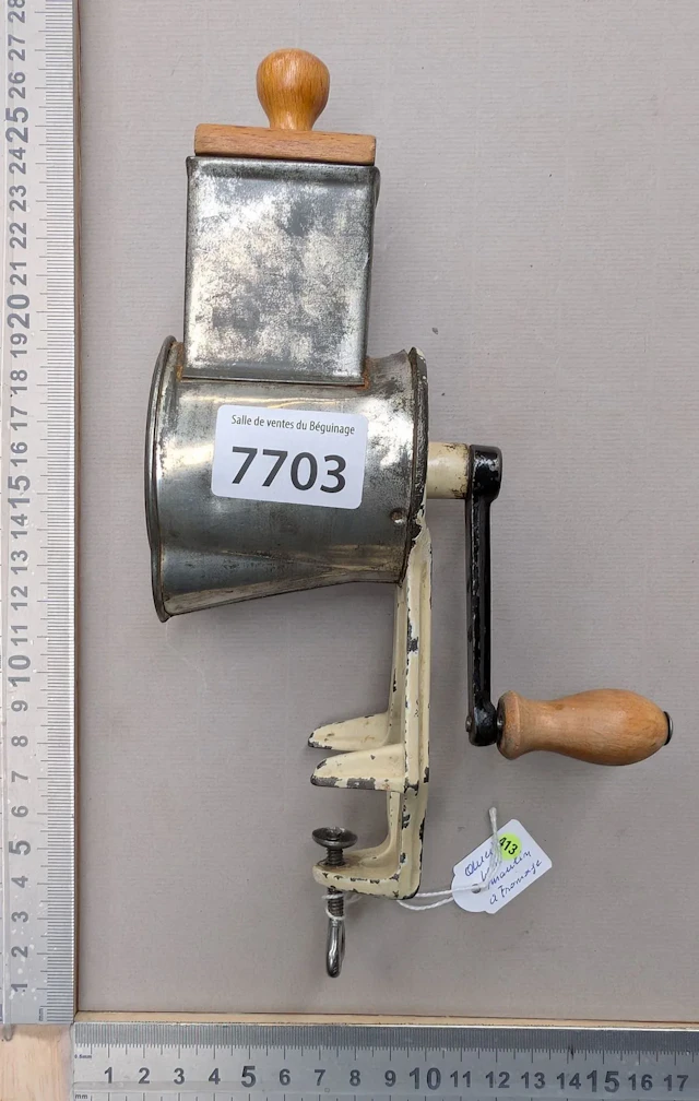 1 old, small cheese mill—see photos for dimensions and condition