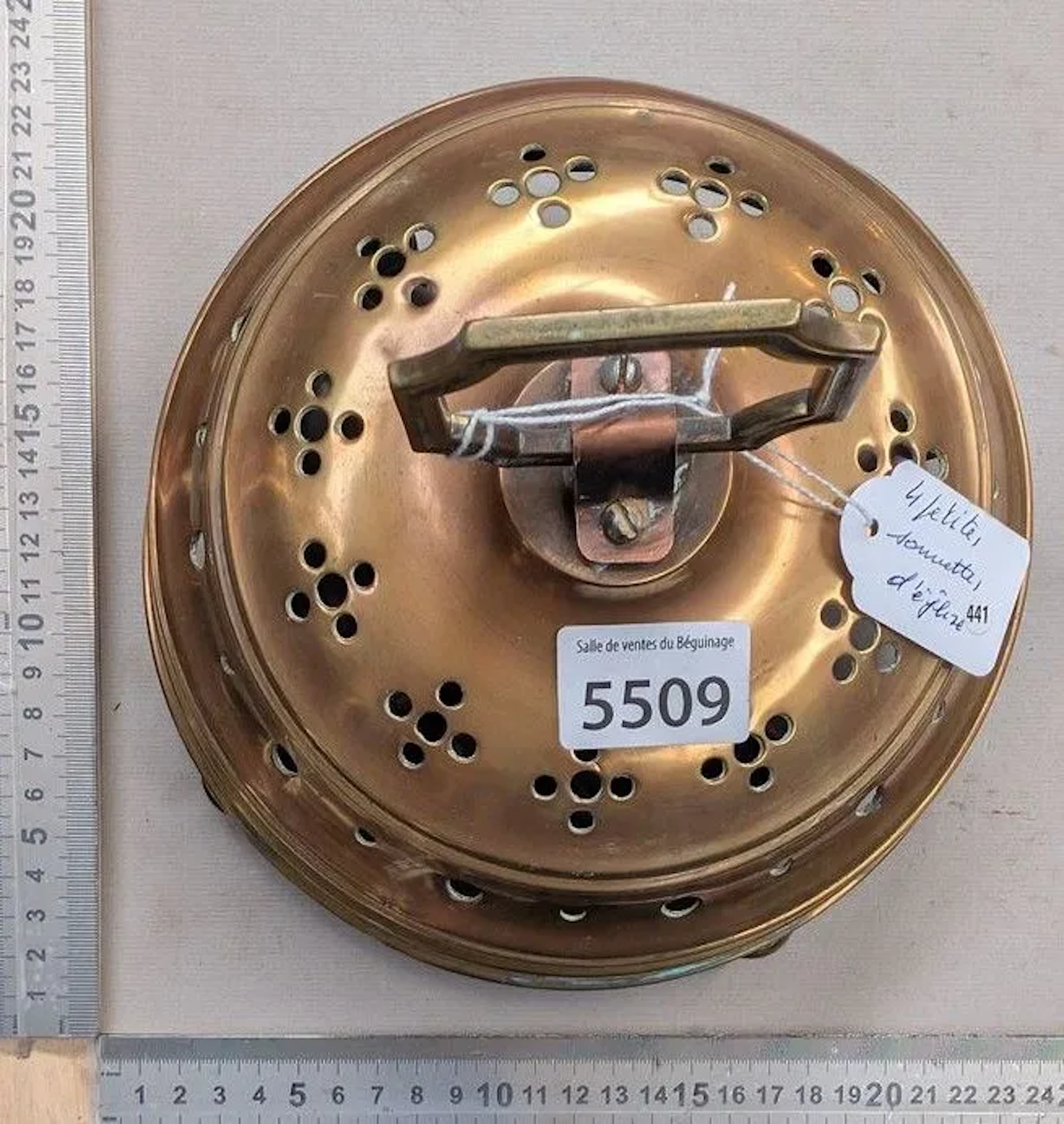 4 small church bells—see photos for dimensions and condition