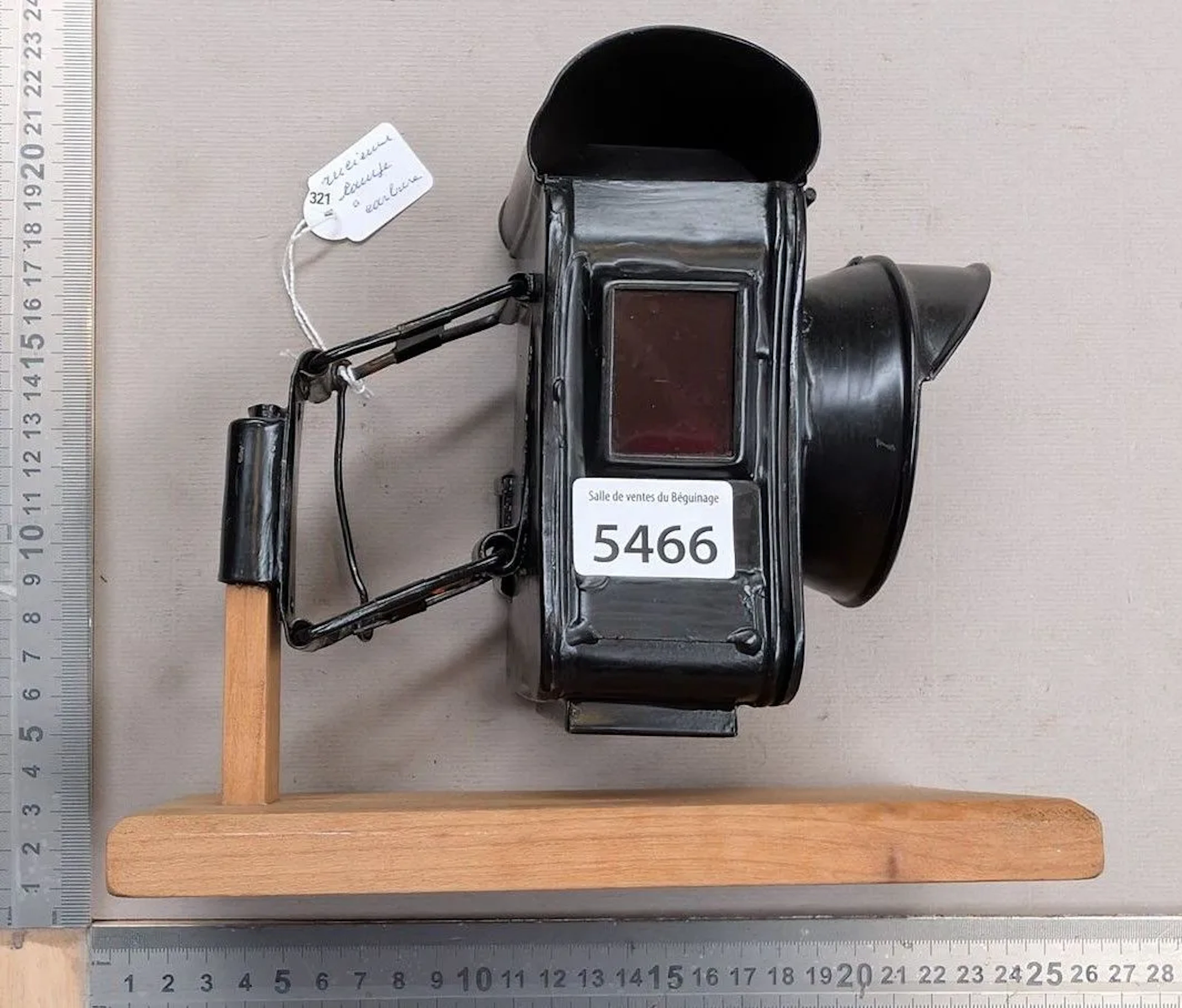 Antique carbide lamp—see photos for dimensions and condition