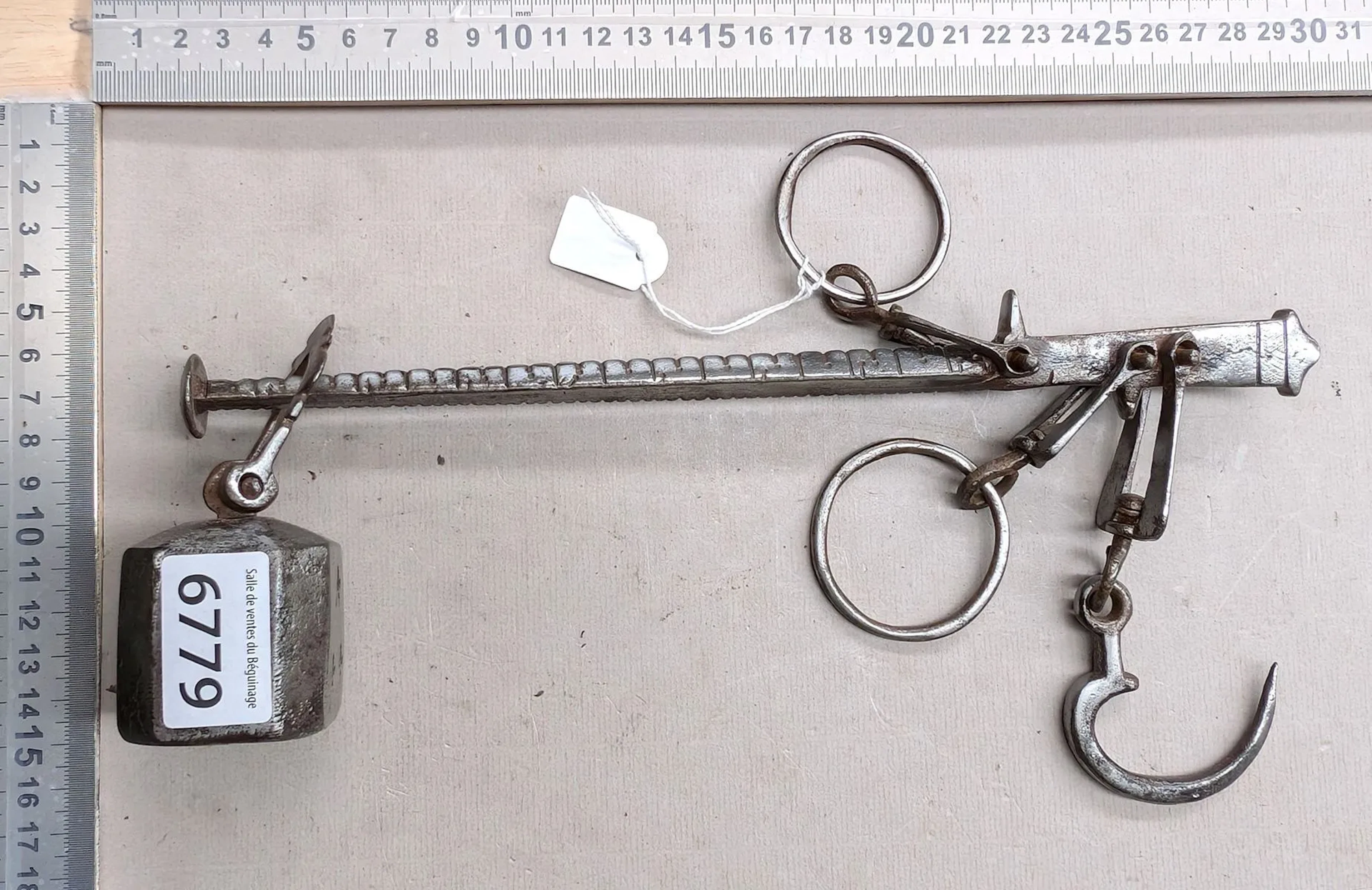 Antique 17th-century Roman scale—see photos for dimensions and condition