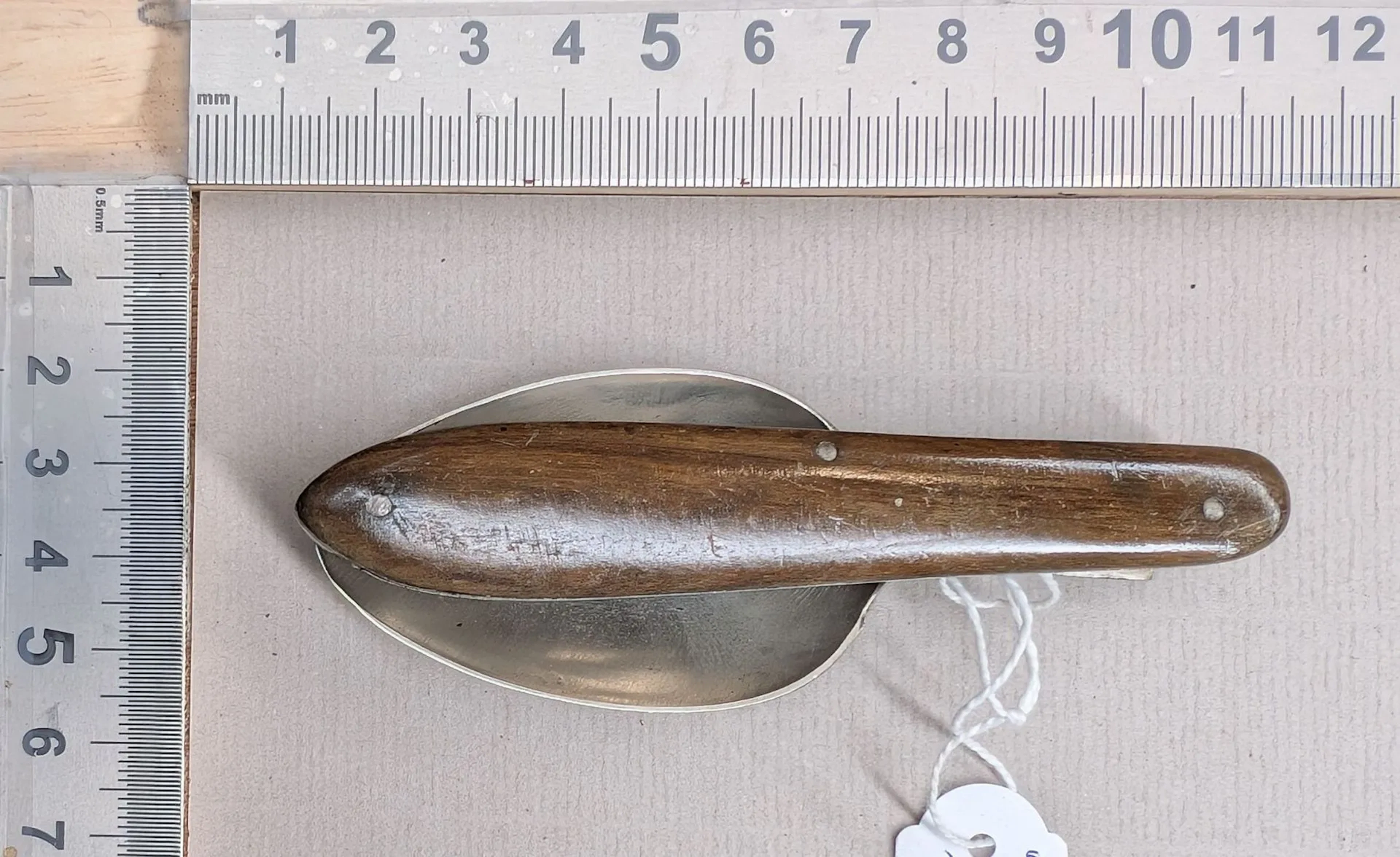 Antique folding spoon—see photos for dimensions and condition