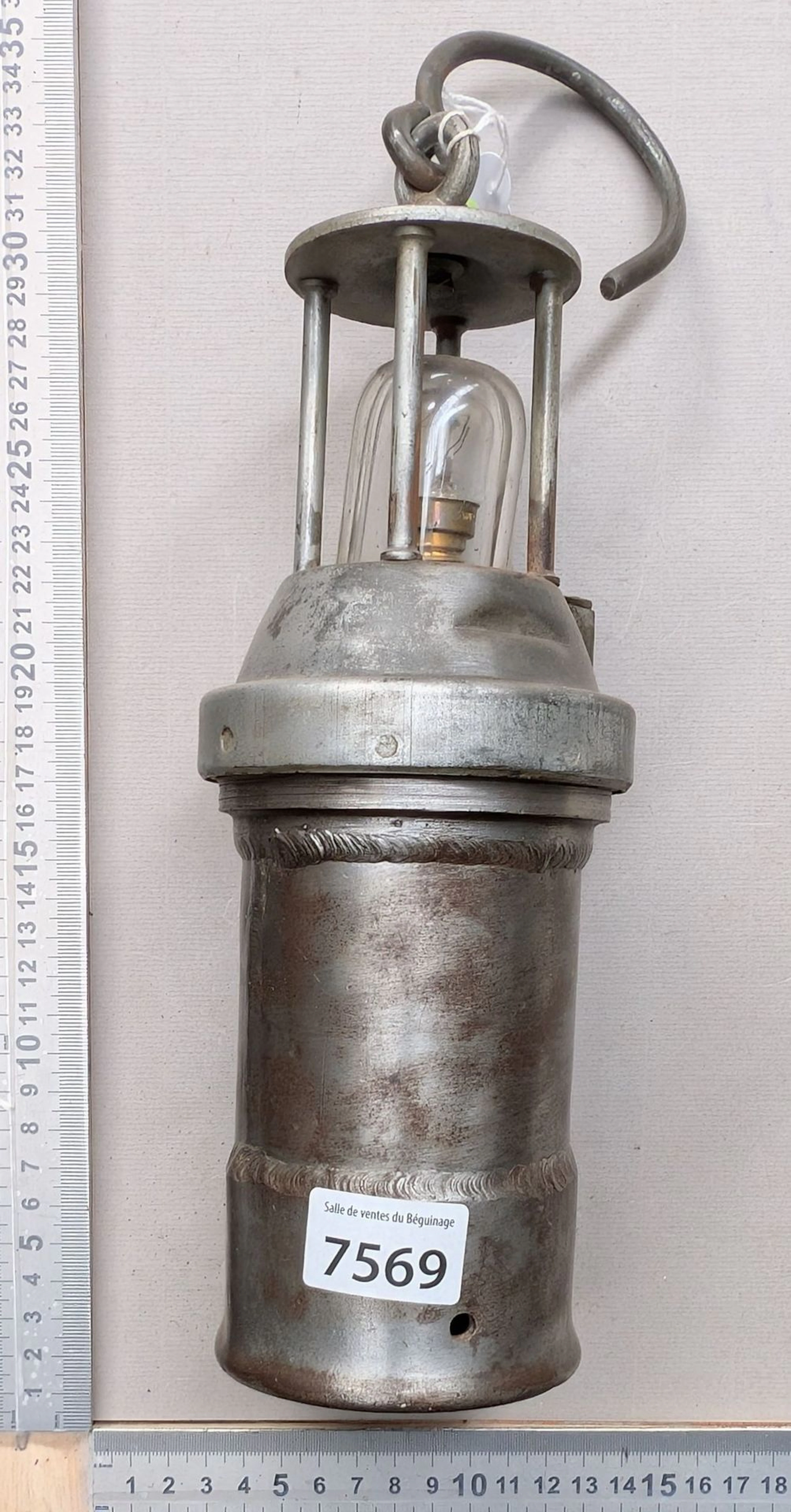 1 miner's lamp—see photos for dimensions and condition
