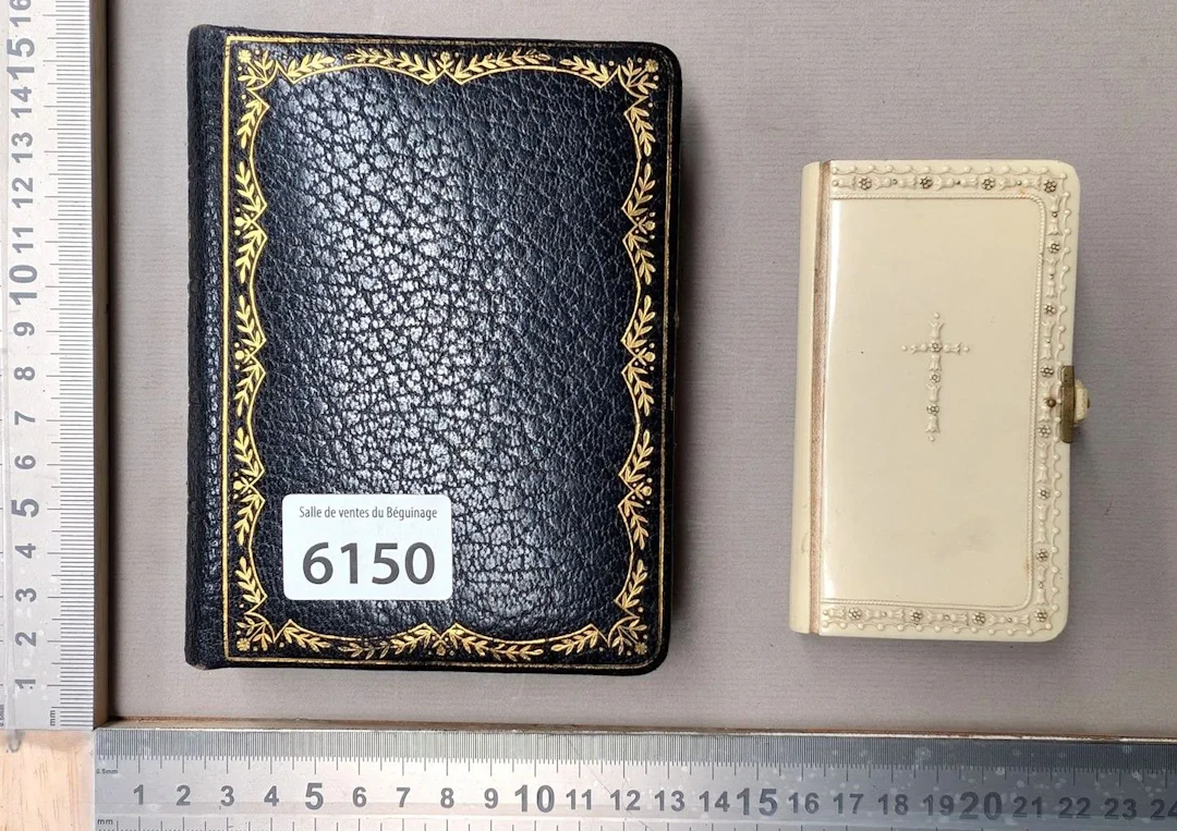 2 small antique religious books, 1913–1921—See photos for dimensions
