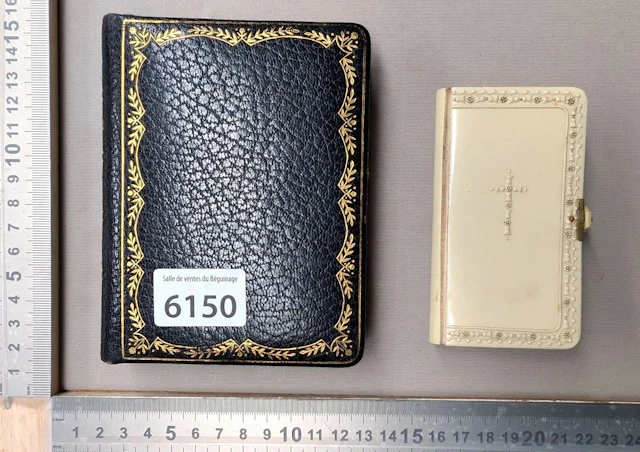 2 small antique religious books, 1913–1921—See photos for dimensions