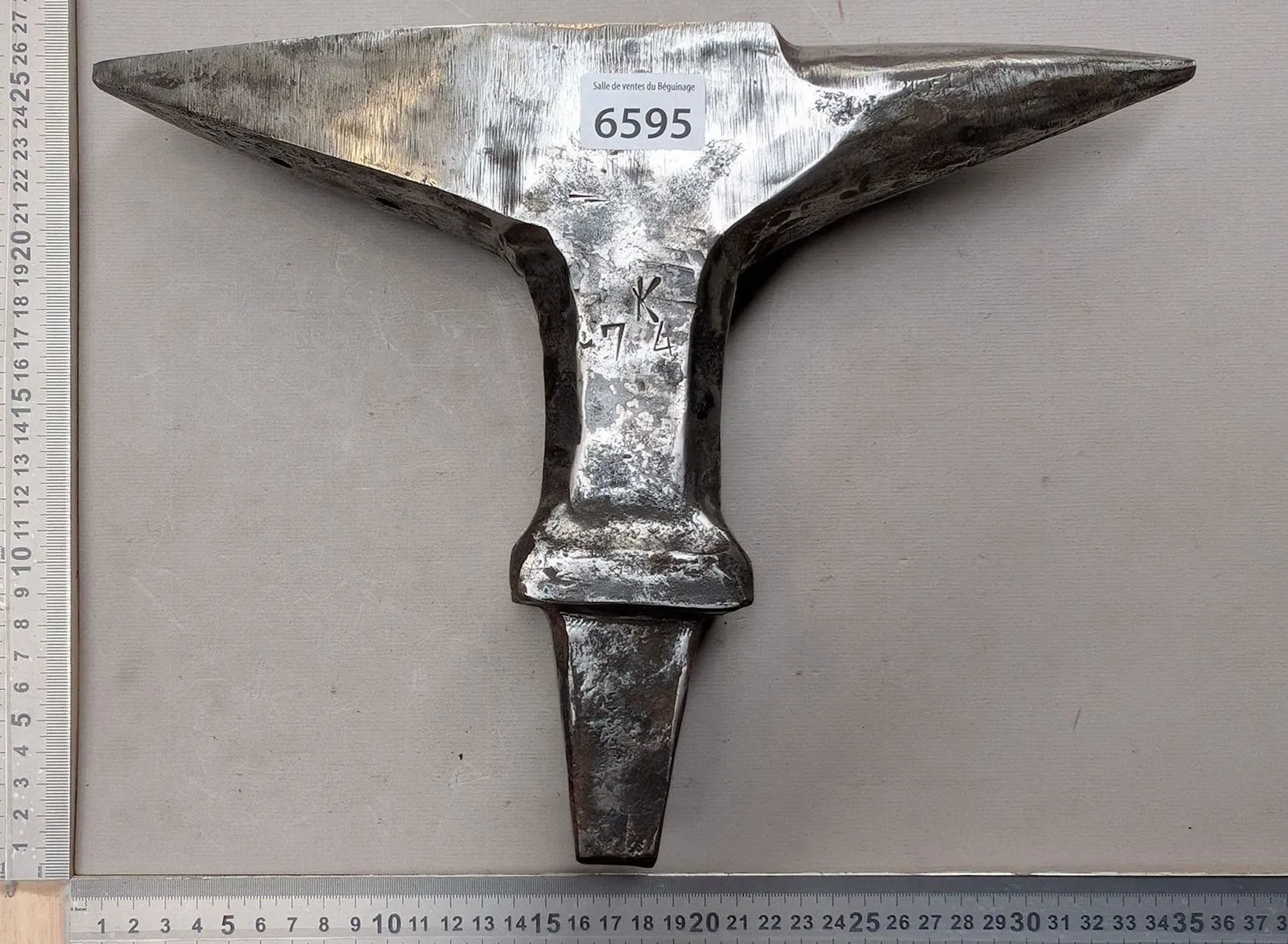 Beautiful wrought-iron door knocker—see photos for dimensions and condition