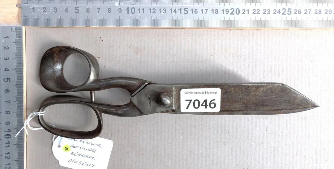 Antique pair of NOGENT scissors—see photos for dimensions and condition