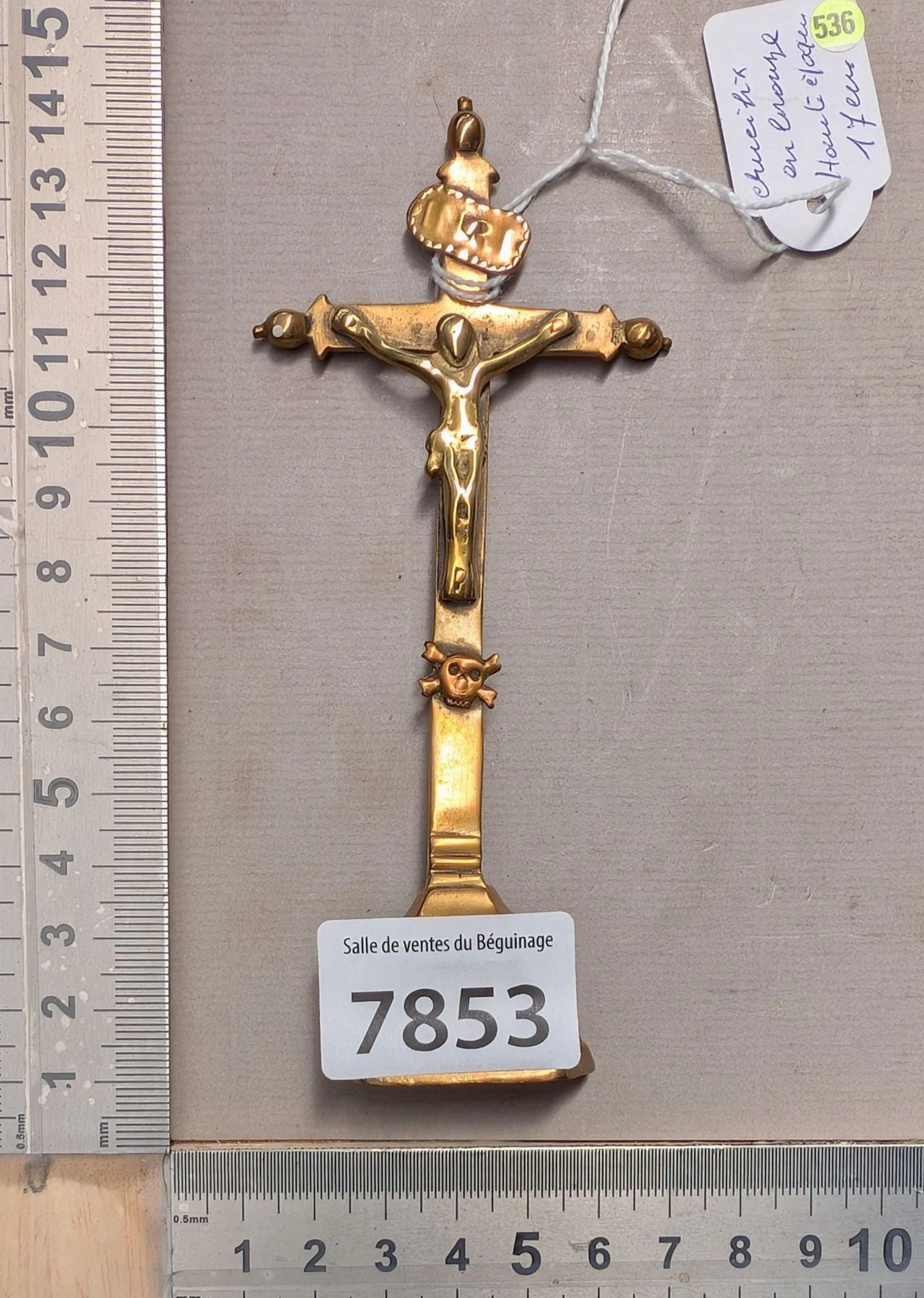 Antique bronze crucifix - See photos for dimensions and condition