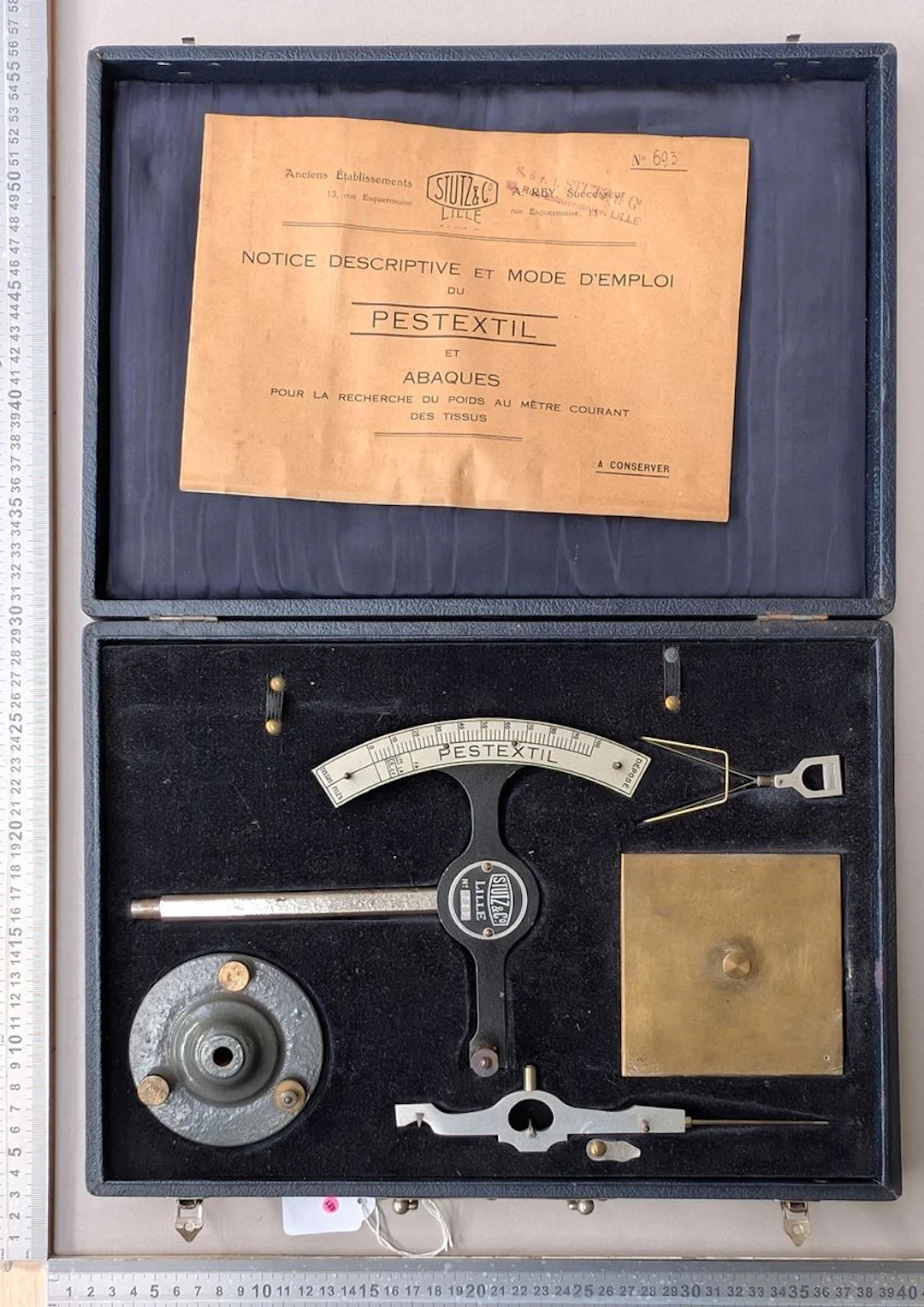 PESTEXTIL and fabric weight-per-running-meter charts - See photos