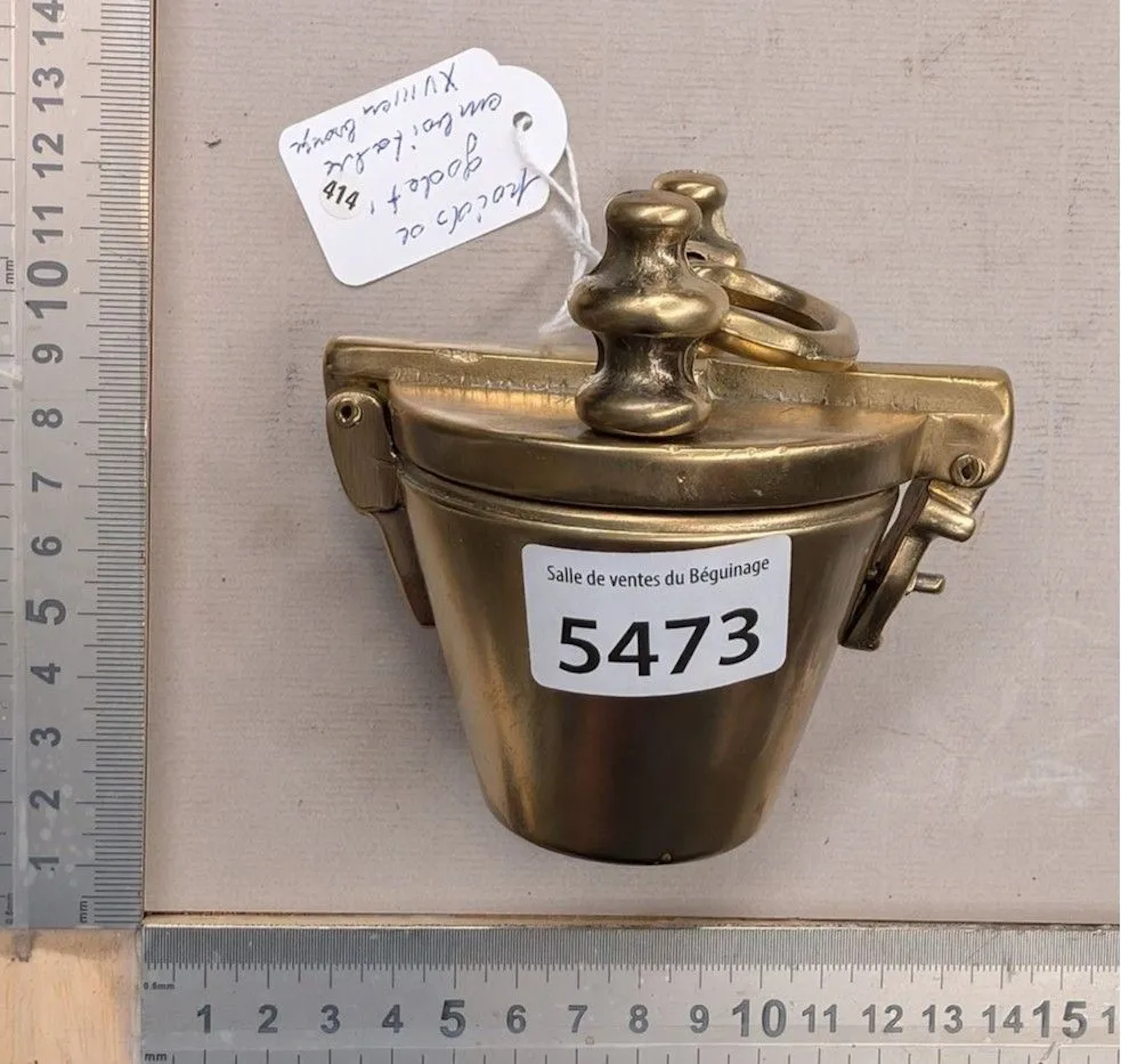 18th-century nested measuring cups—see photos for dimensions and condition