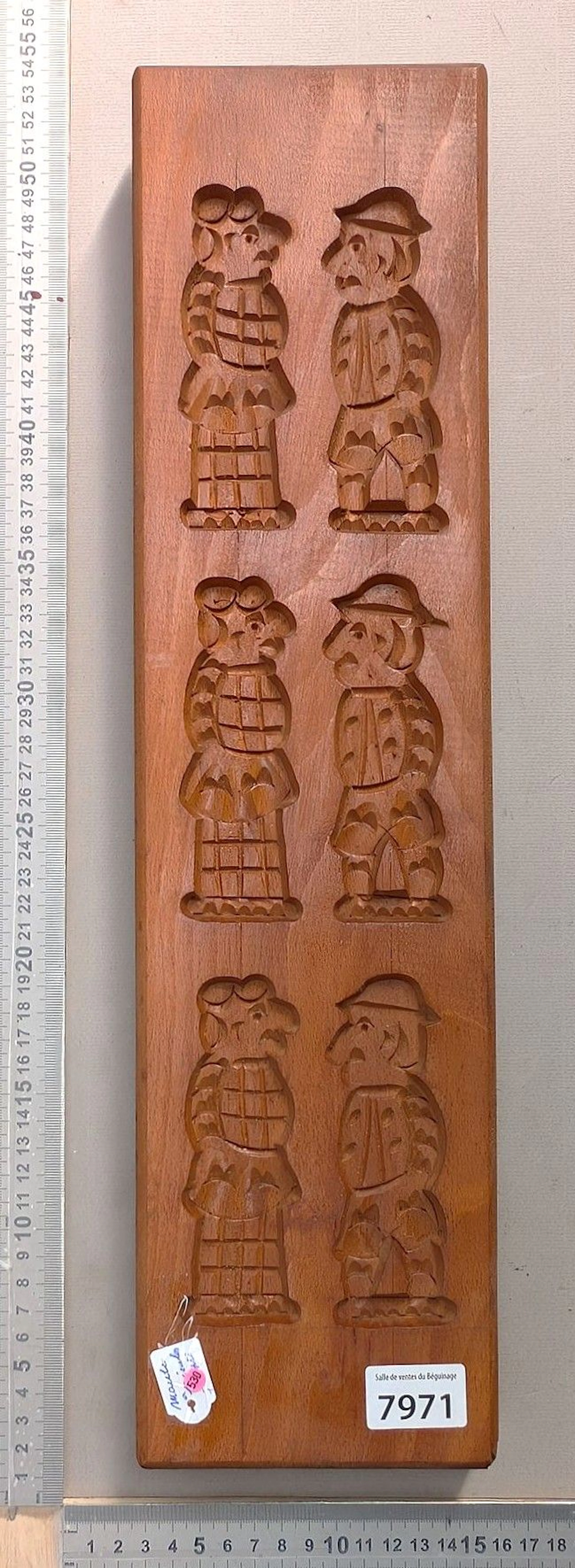1 antique wooden couque mold (or speculoos mold) — See photos for