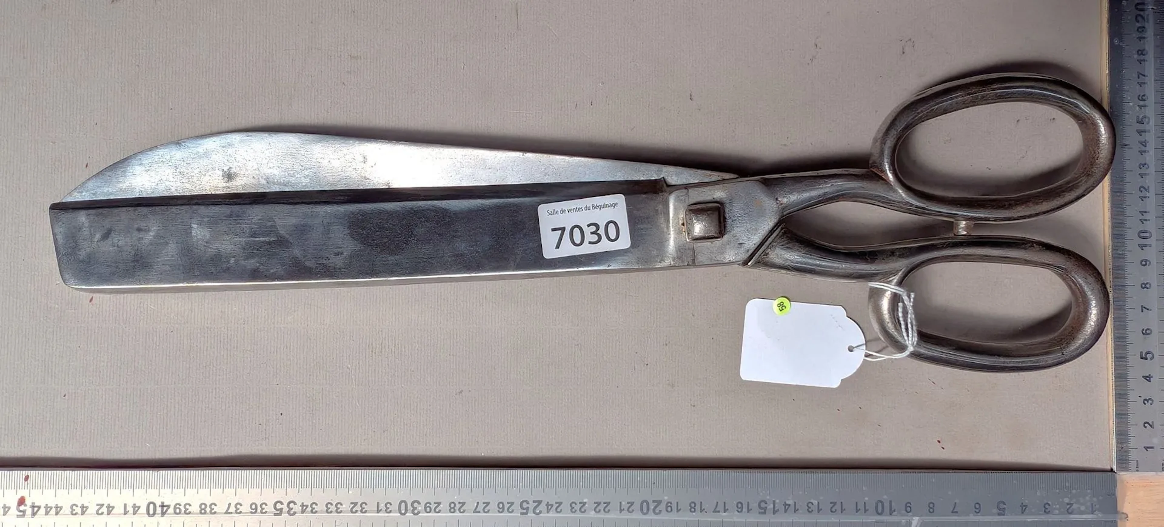 Large pair of antique 18th-century wrought-iron scissors—see photos