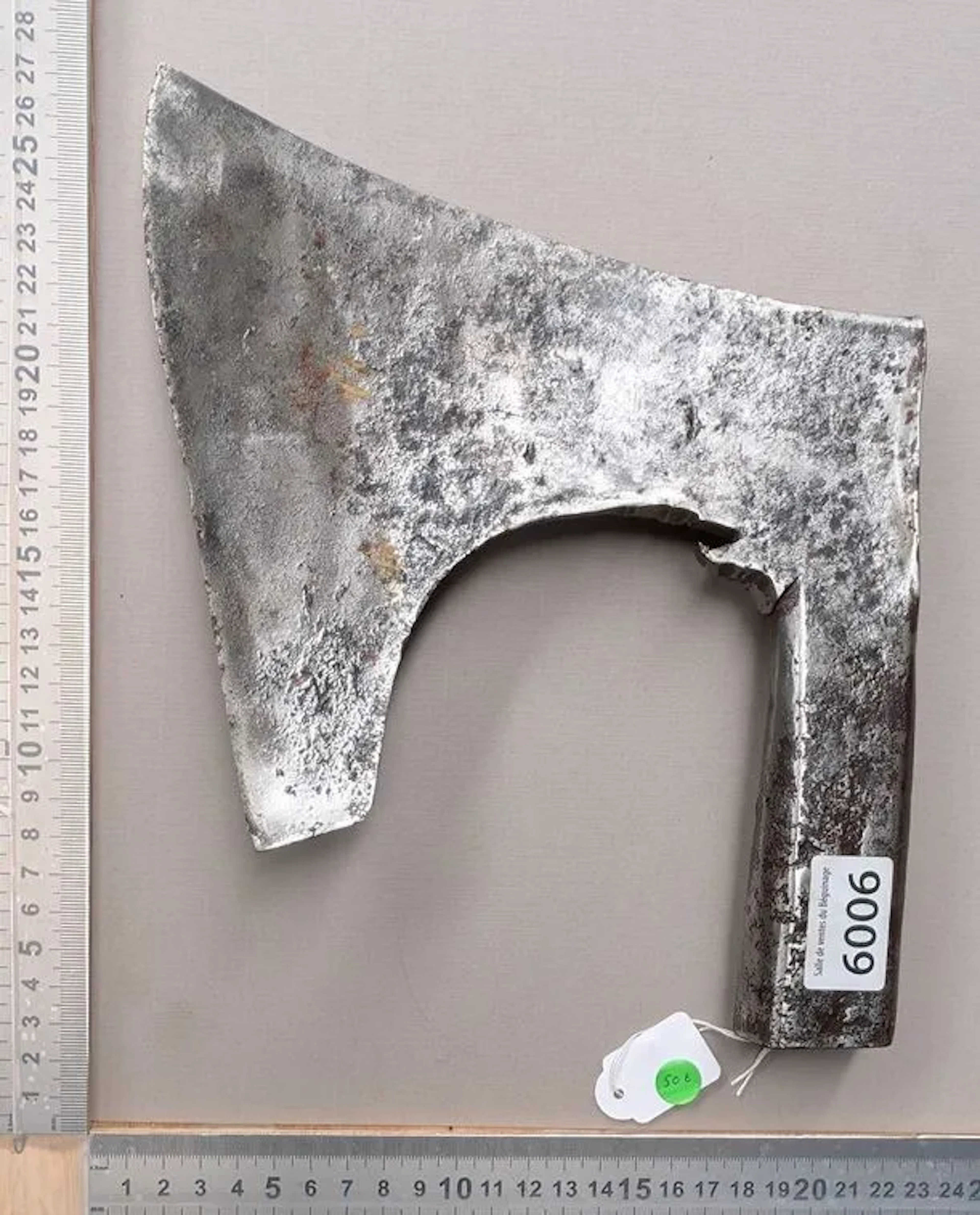 1 stamped axe—see photos for dimensions and condition
