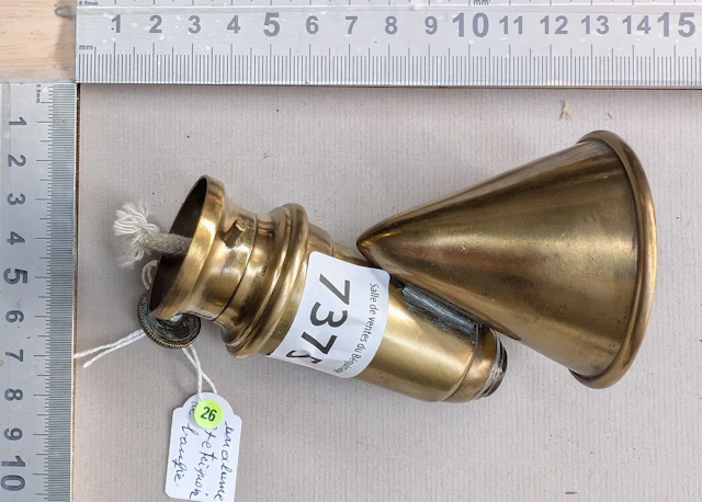 A candle lighter and snuffer—see photos for dimensions and condition