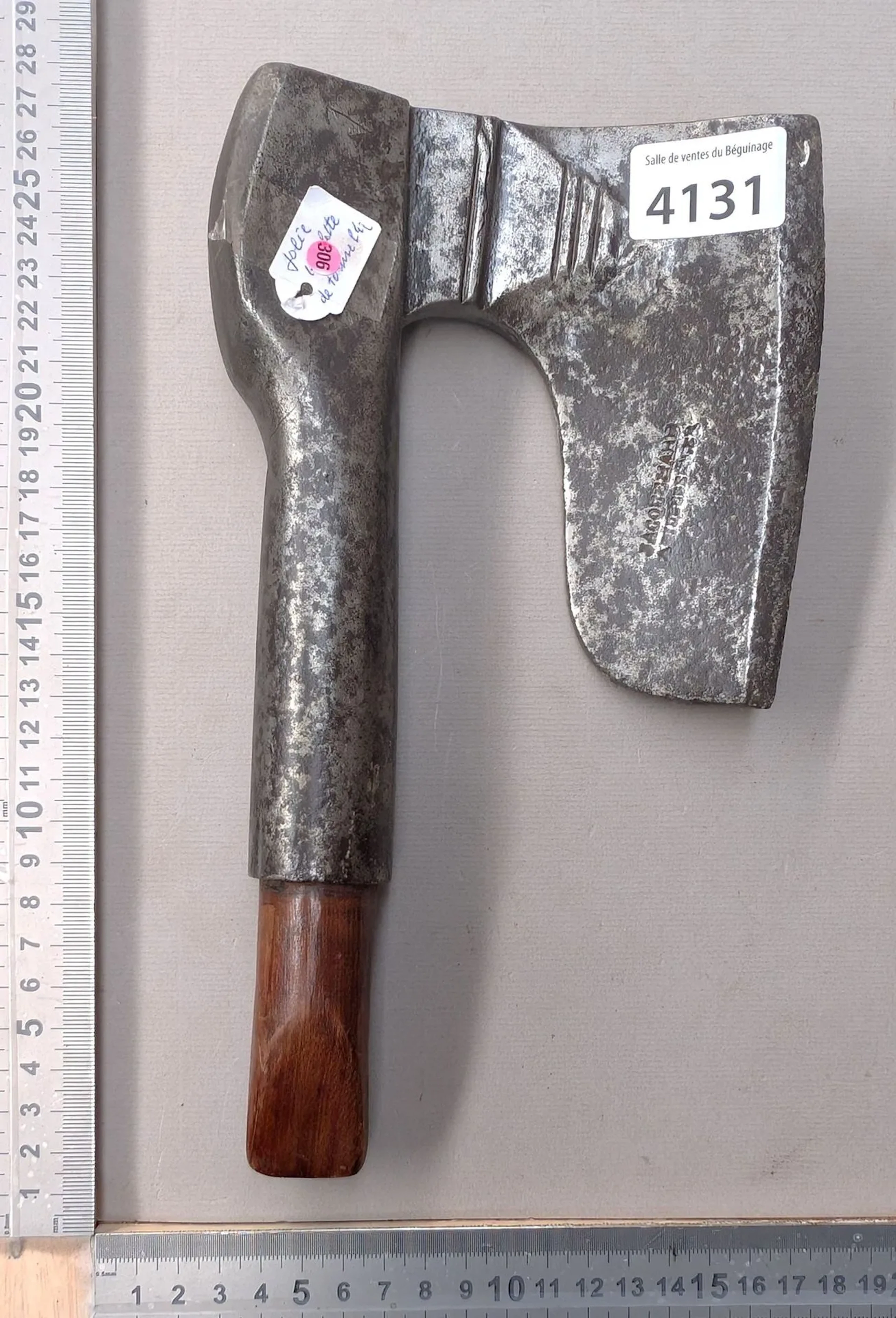 Nice cooper's hatchet—see photos for dimensions and condition