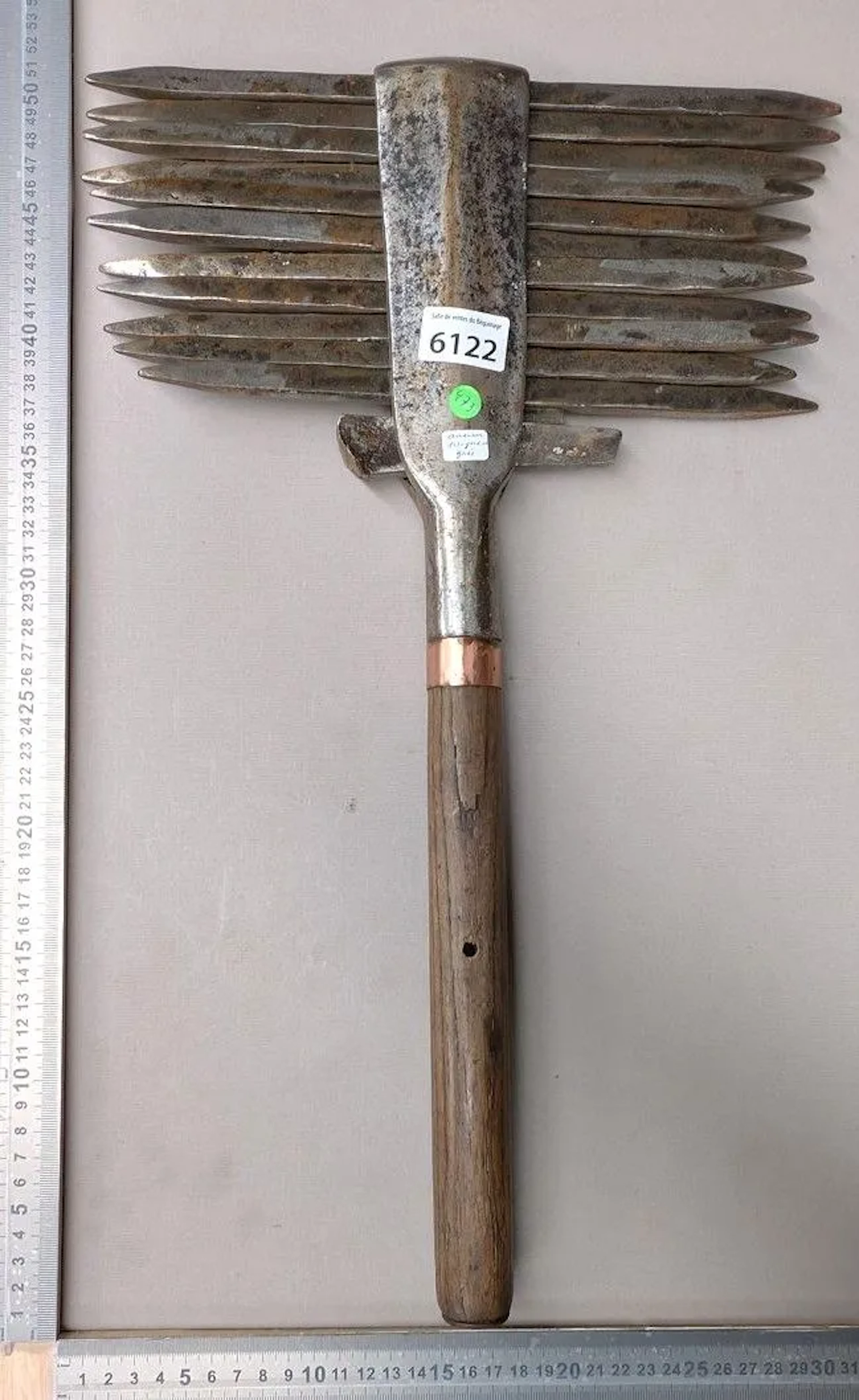 An antique sandstone comb—see photos for dimensions and condition
