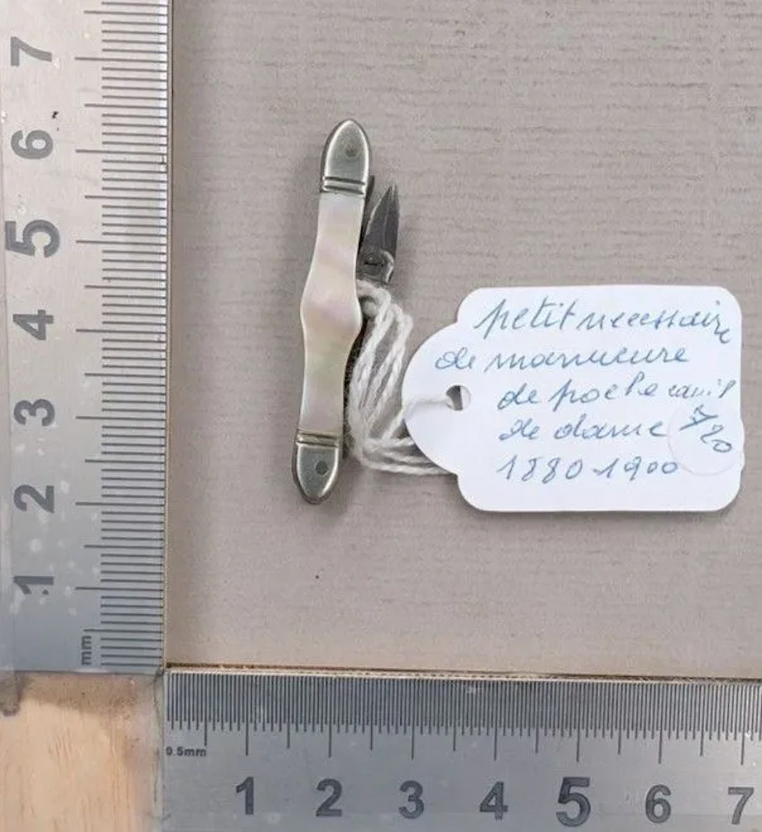 A small pocket manicure set for women, 1880–1900—see photos for dimensions
