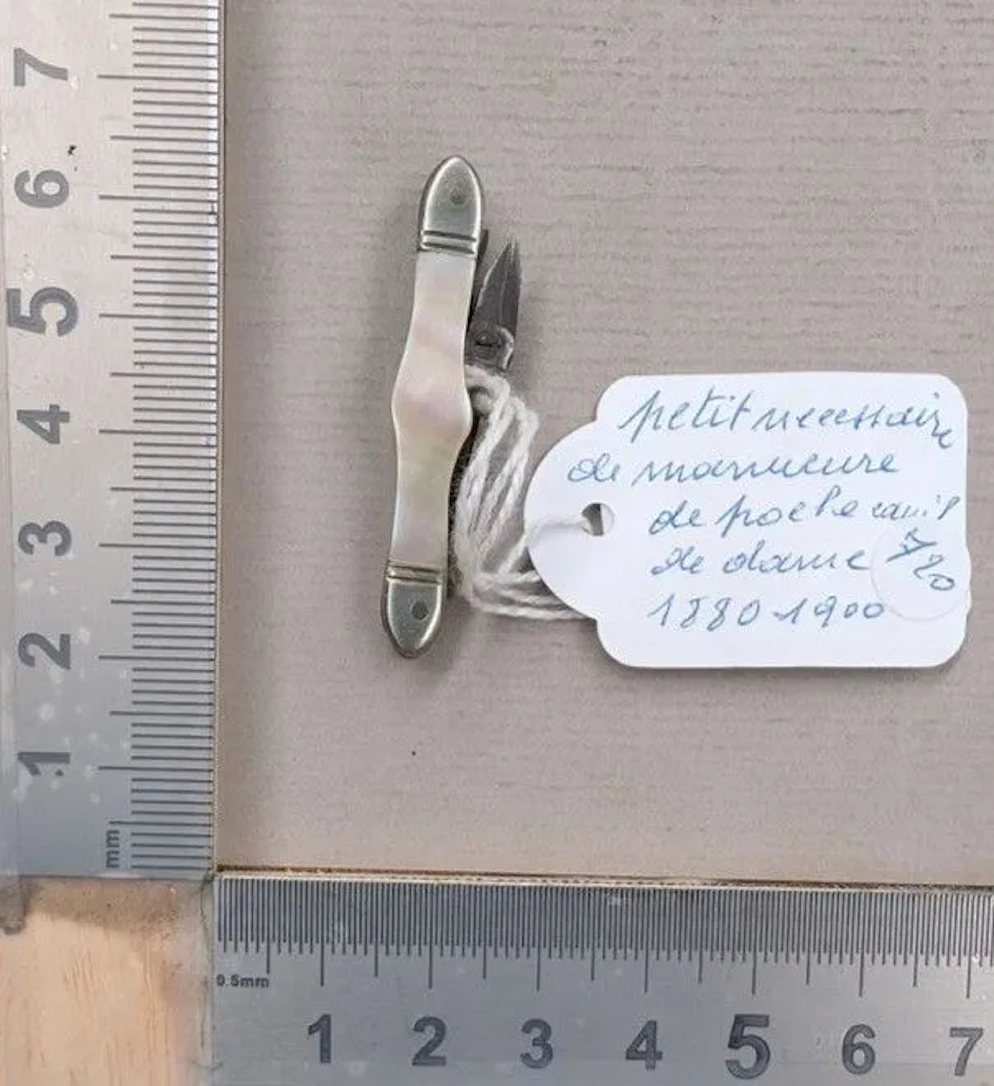A small pocket manicure set for women, 1880–1900—see photos for dimensions