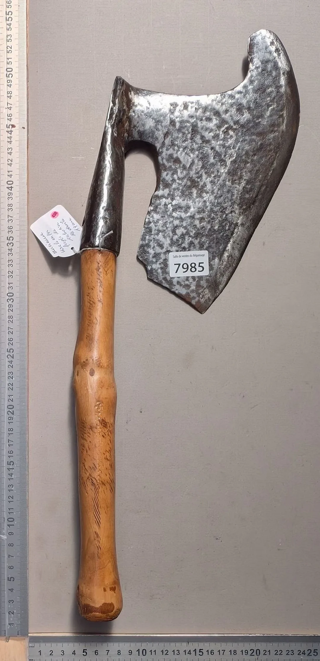 1 clog-maker's axe—see photos for dimensions and condition