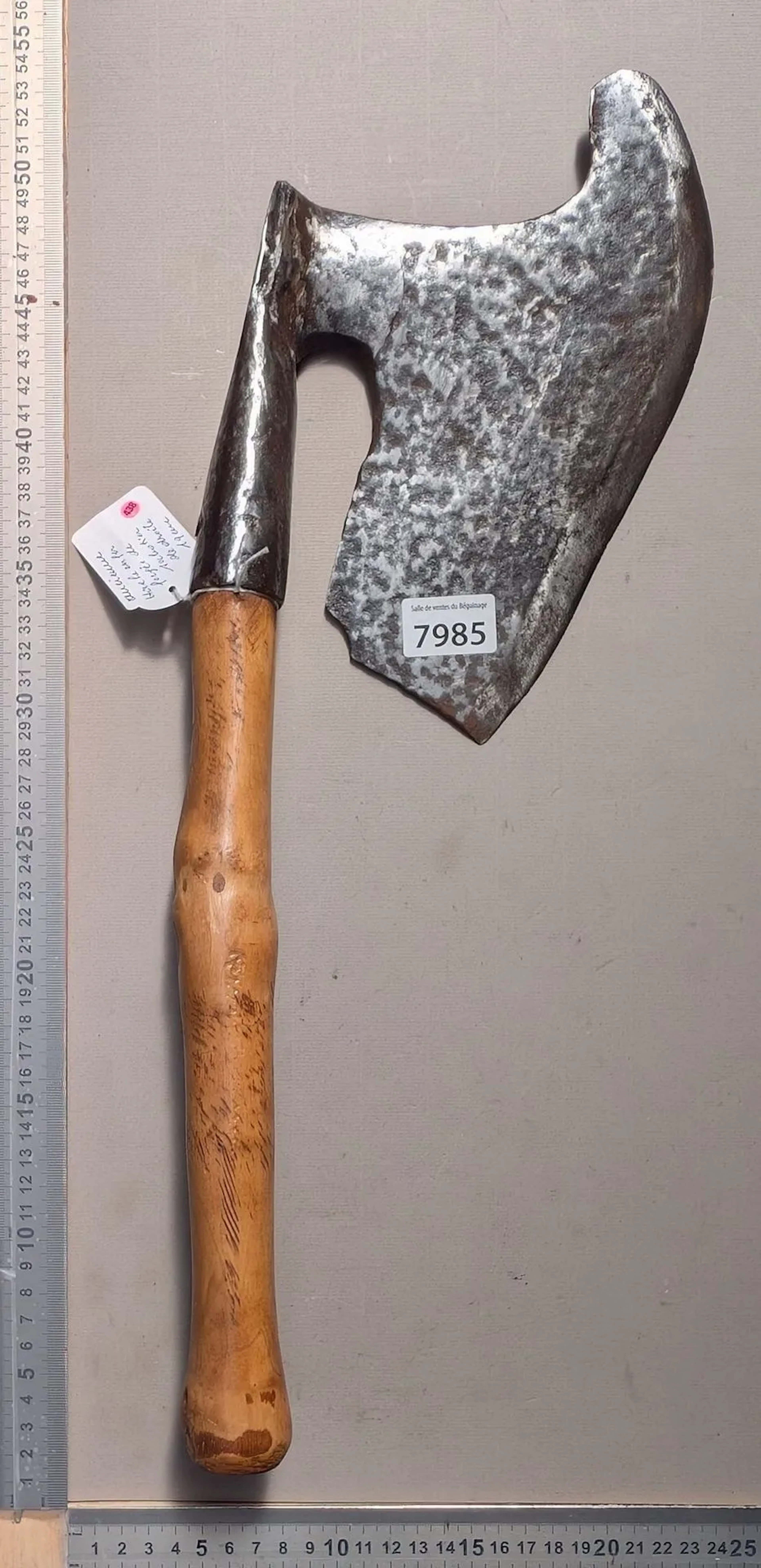 1 clog-maker's axe—see photos for dimensions and condition