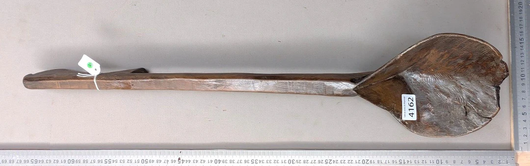1 antique wooden ladle—see photos for dimensions and condition