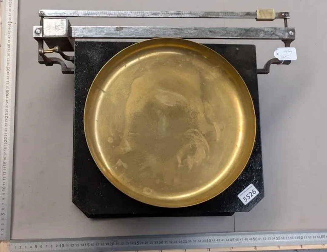 Antique G. Coulon-patented scale, 1900—See photos for dimensions and condition