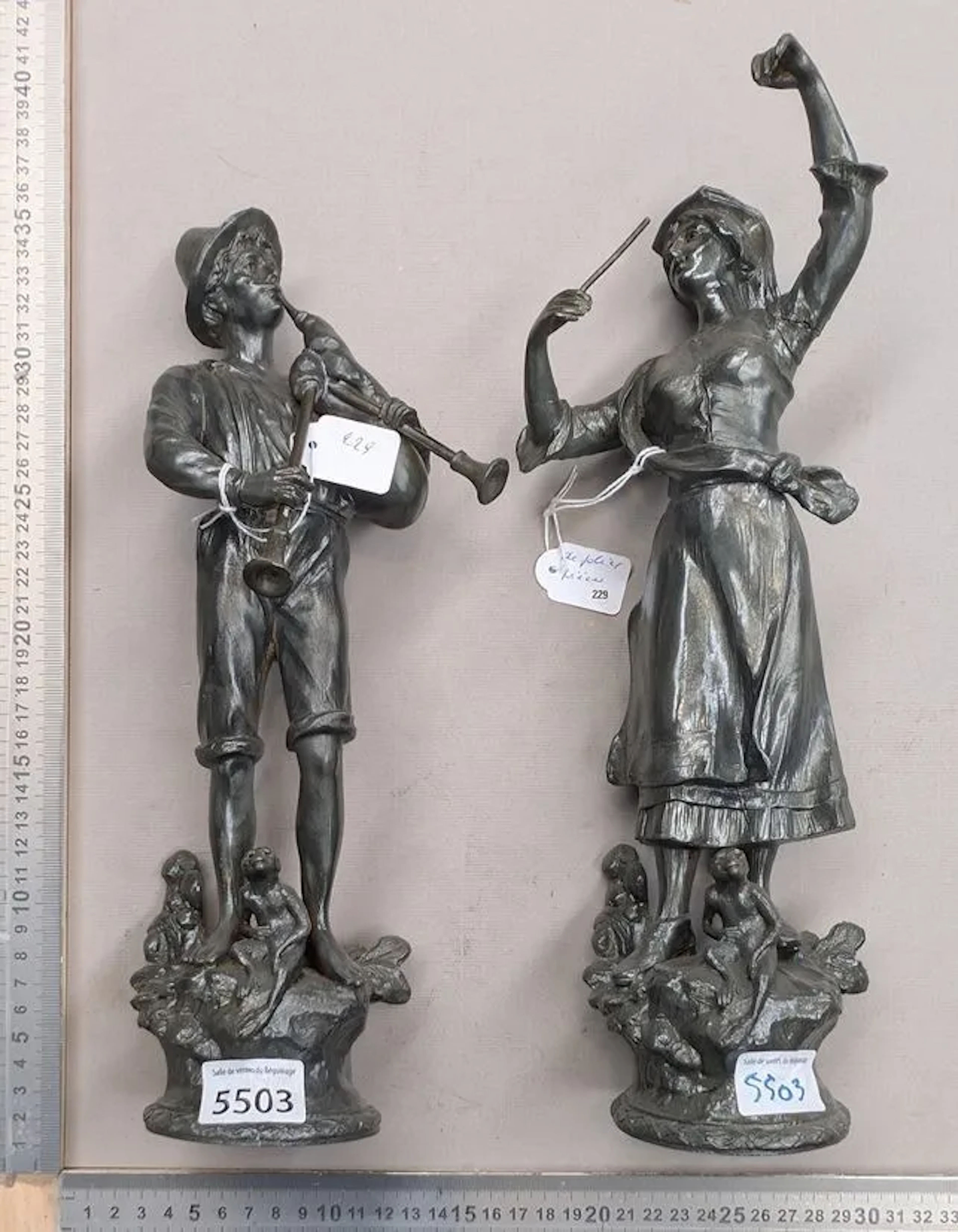 Pair of musical instruments—See photos for dimensions and condition