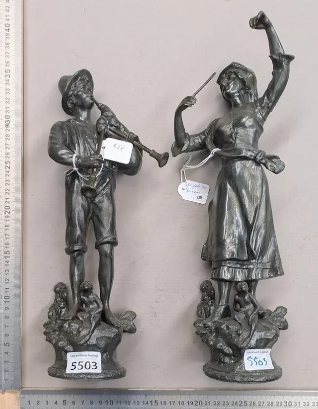 Pair of musical instruments—See photos for dimensions and condition