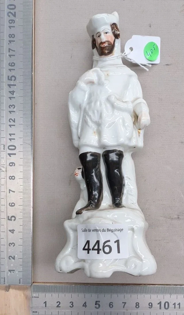 1 St. Hubert earthenware figurine—see photos for dimensions and condition