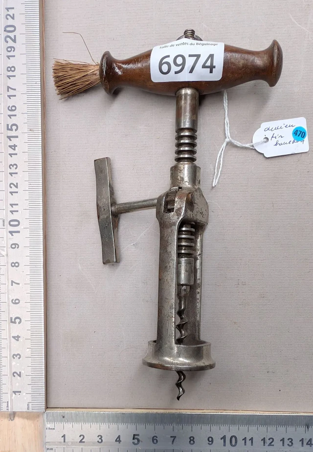 Antique corkscrew—see photos for dimensions and condition